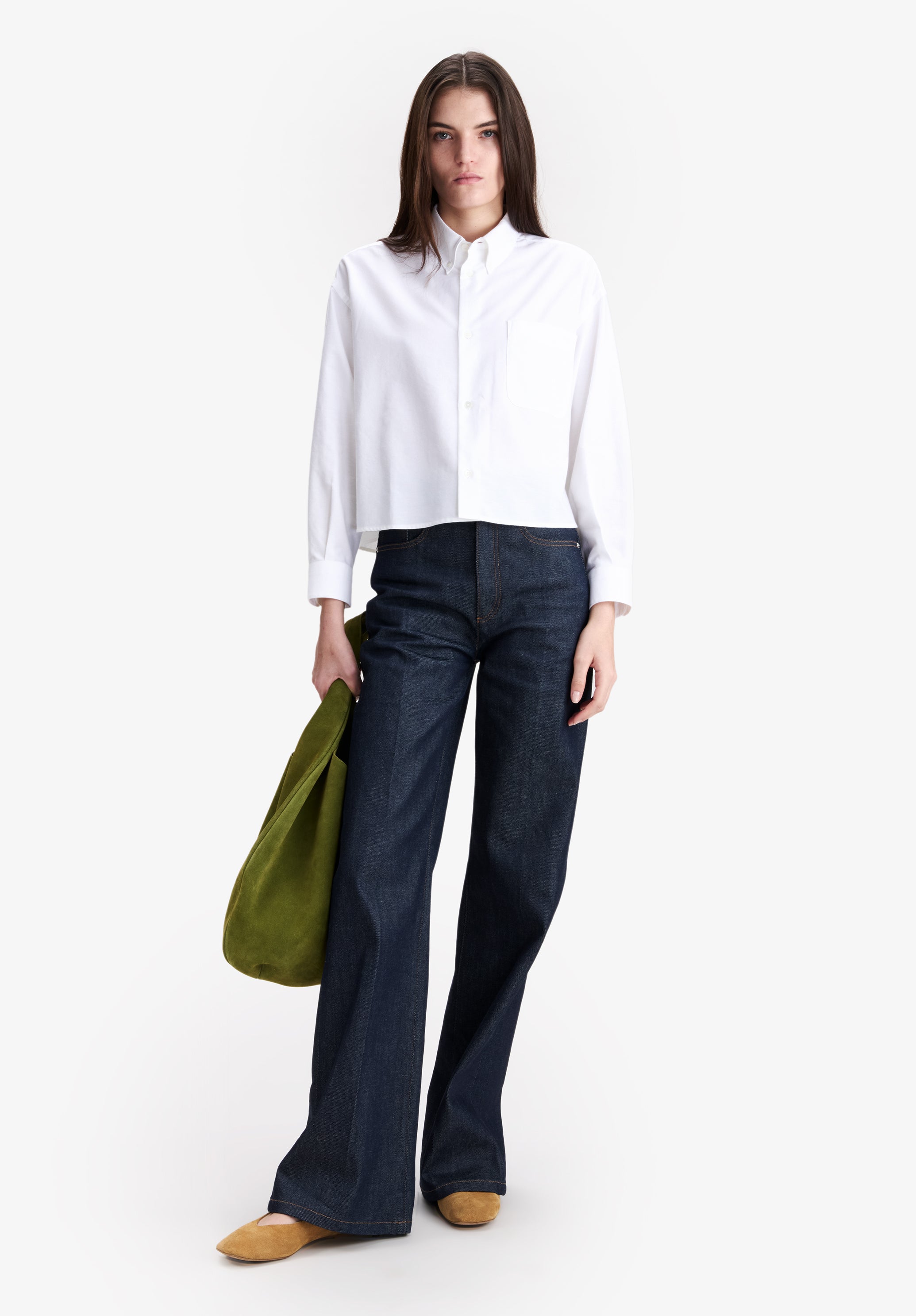 A.P.C. Shirts Overshirts Oxford Hemd weiss Bio-Baumwolle