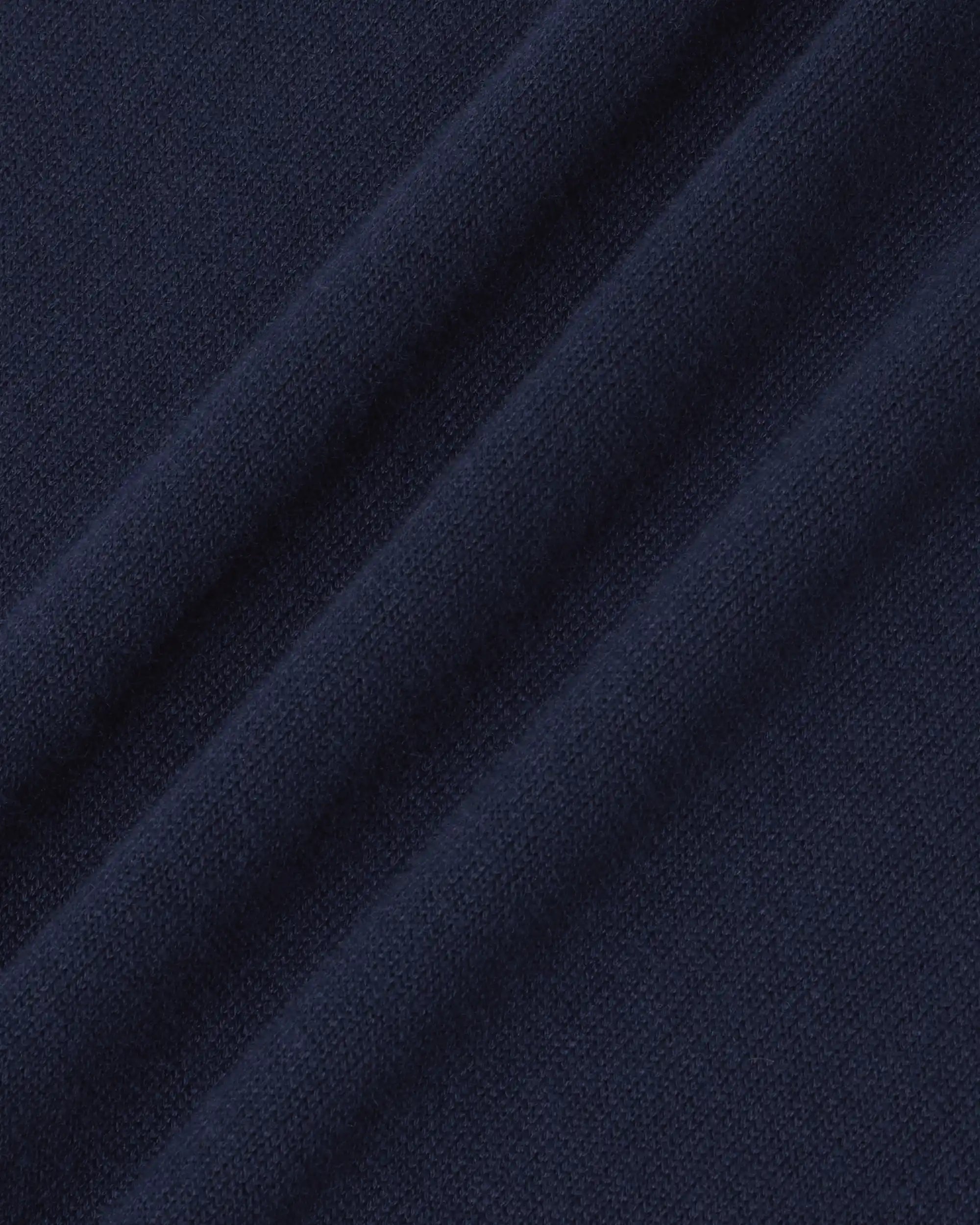 Drôle De Monsieur D Mirror Knit Polo Navy Kurzarm