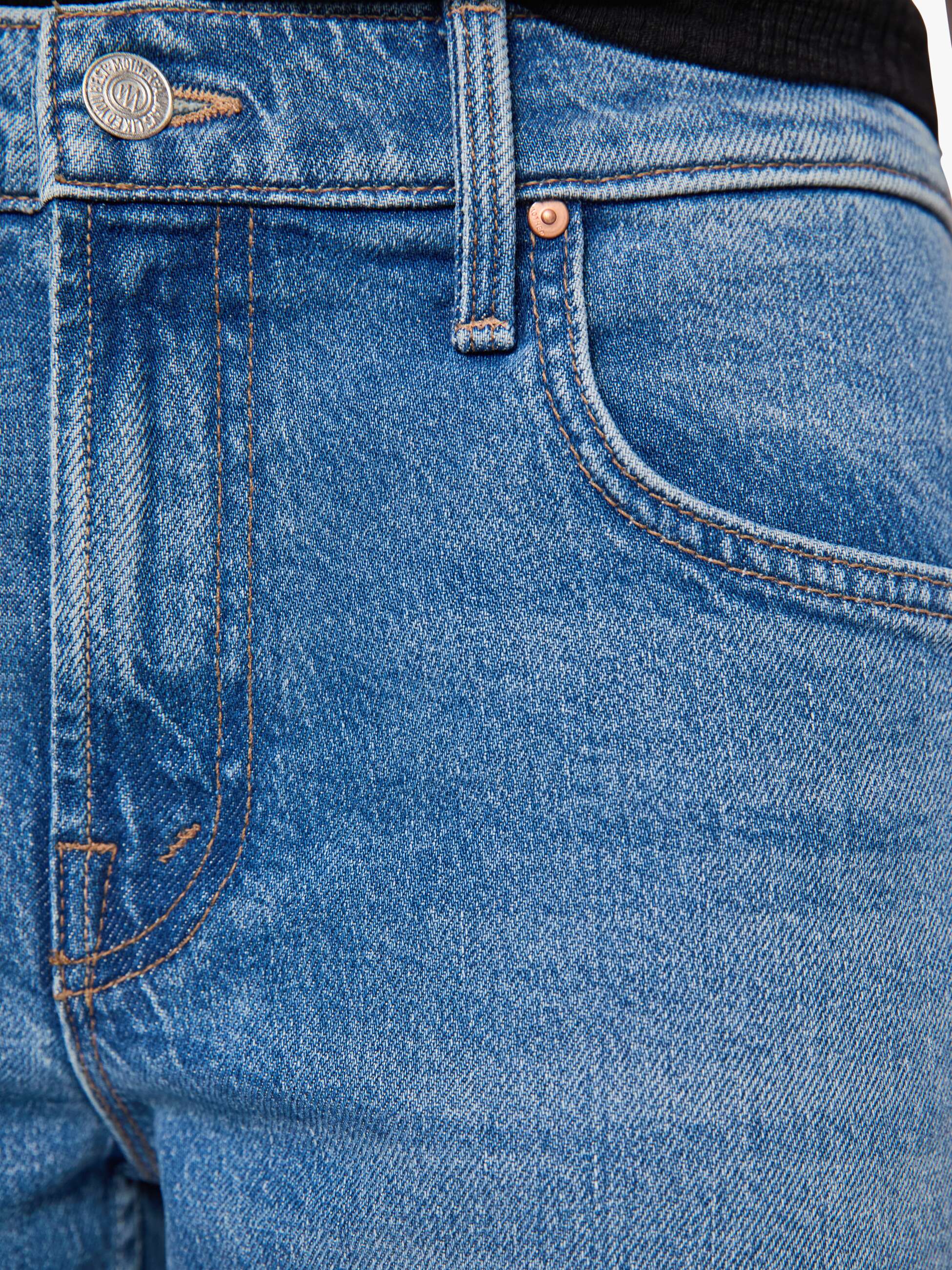 Mother Bookie Twist Skimp Bootcut Jeans Just An Animal blau