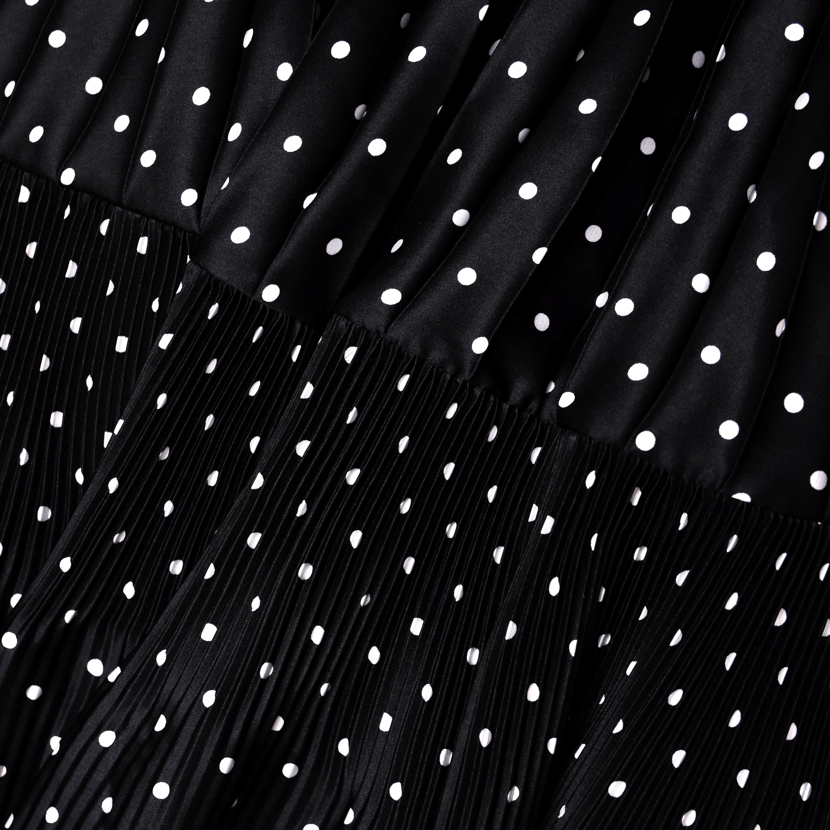 Self Portrait Black Polka Dot Frill Maxi Kleid Schwarz UK 6