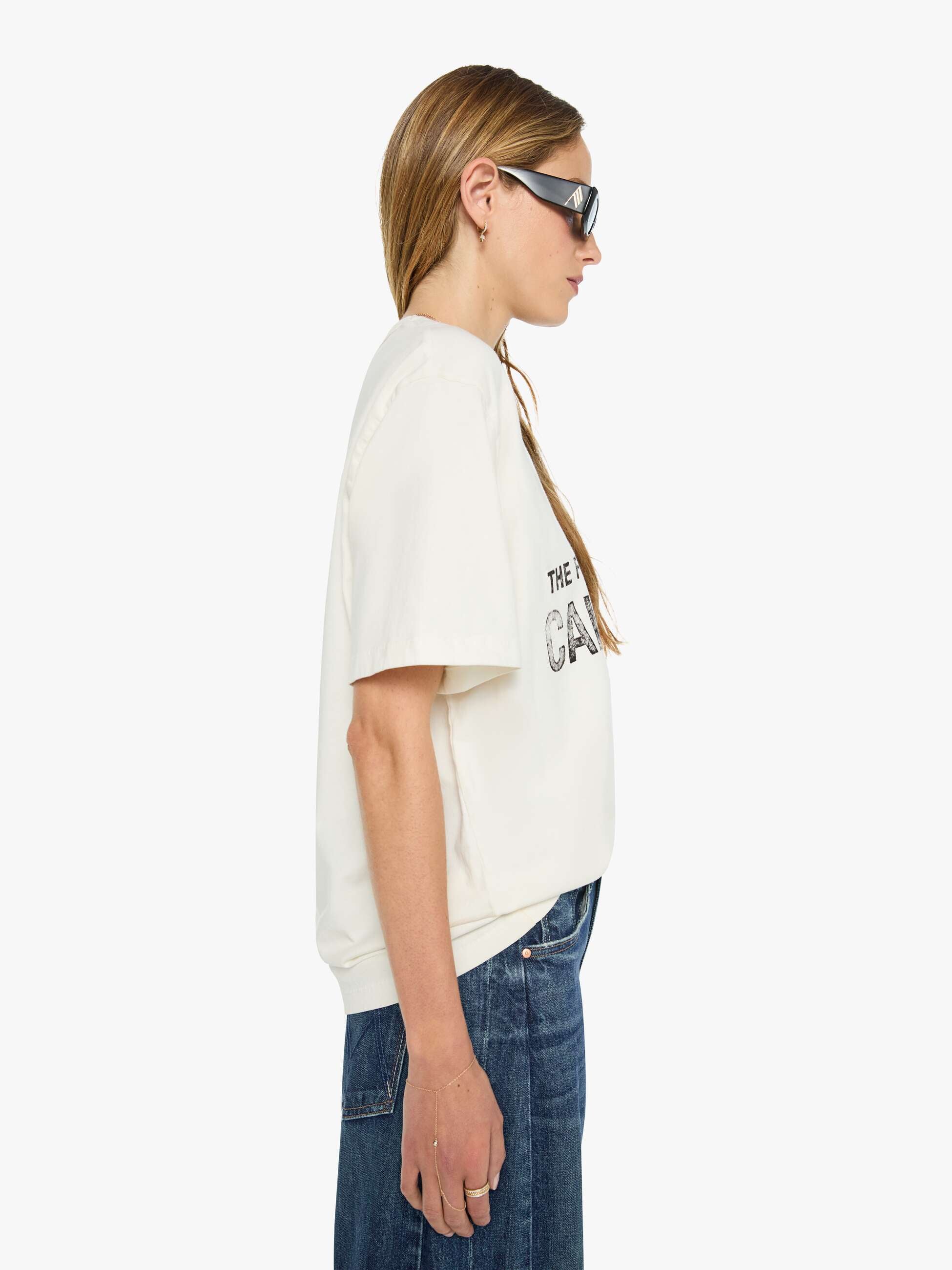 Mother Denim The Big Boy T-Shirt Weiss Fly With Vixen-6