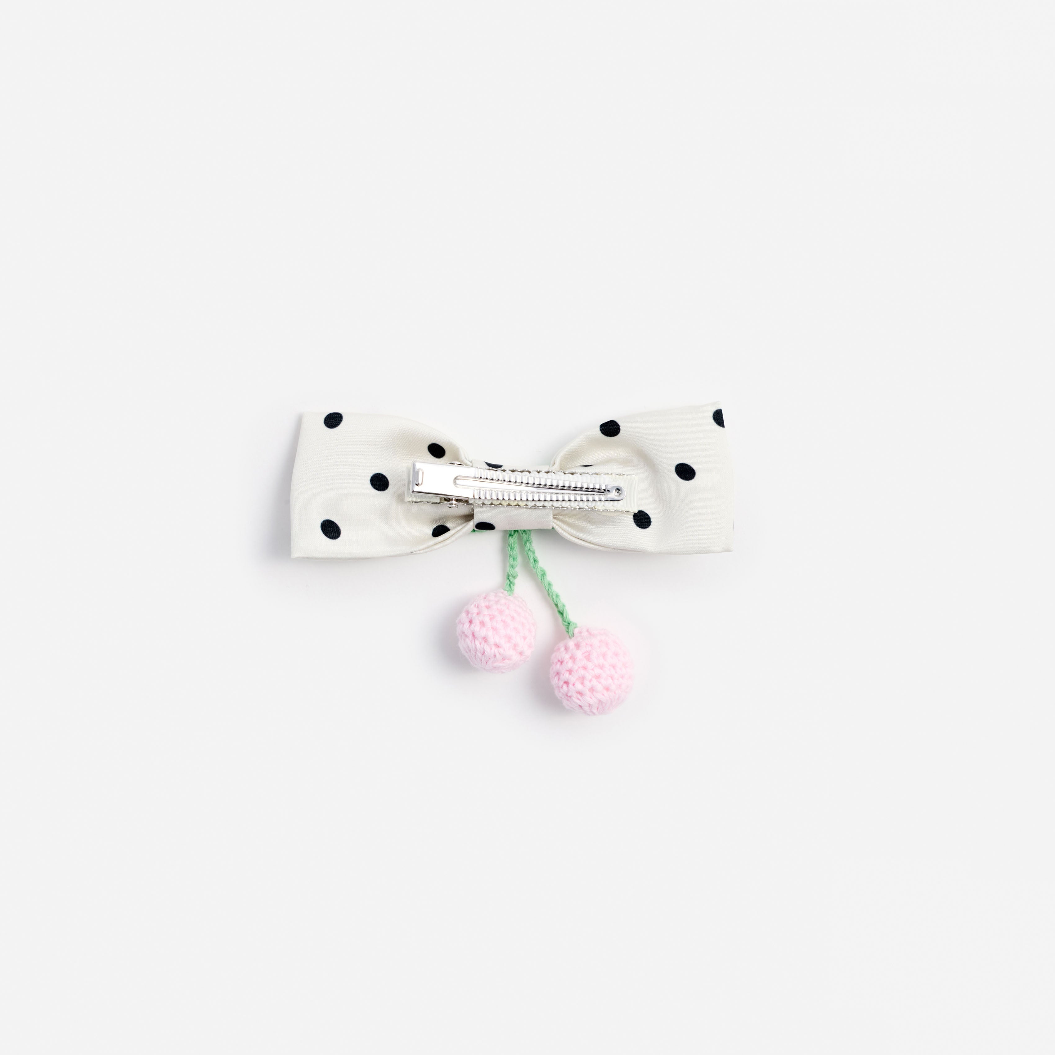 Self Portrait Cream Polka Dot Cherry Haarspange Creme