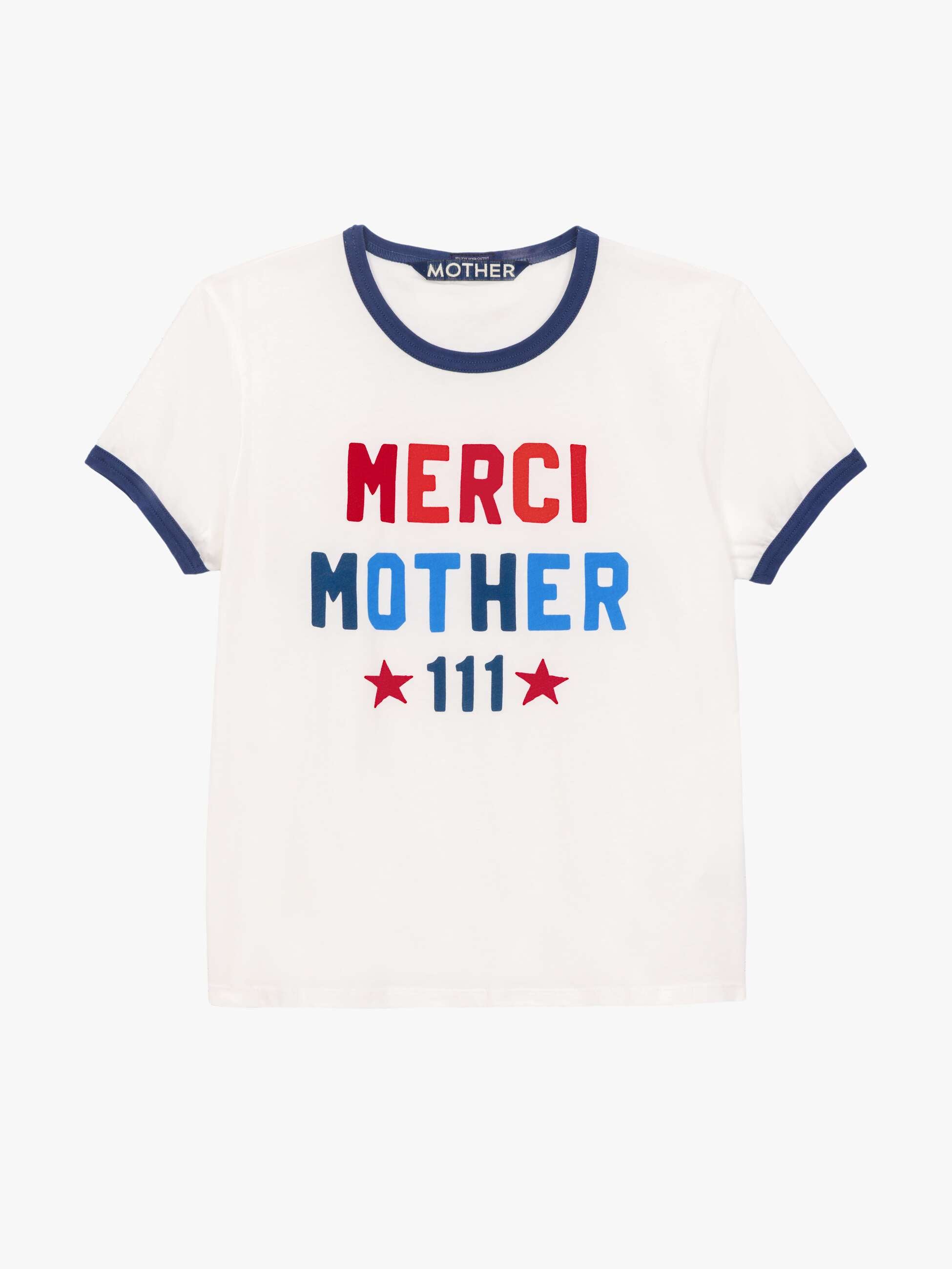 Mother Lil Goodie Ringer T-Shirt Weiß Supima Champions