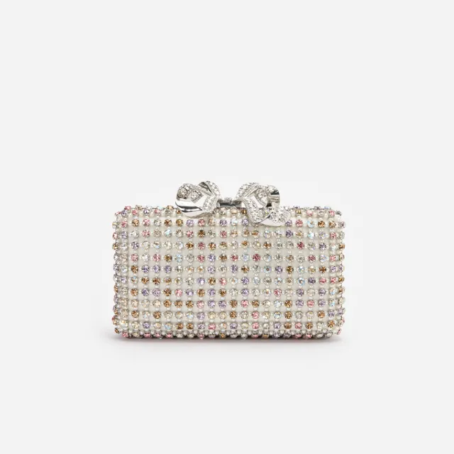 Self Portrait Multi Crystal Clutch Tasche Kristall Bunt