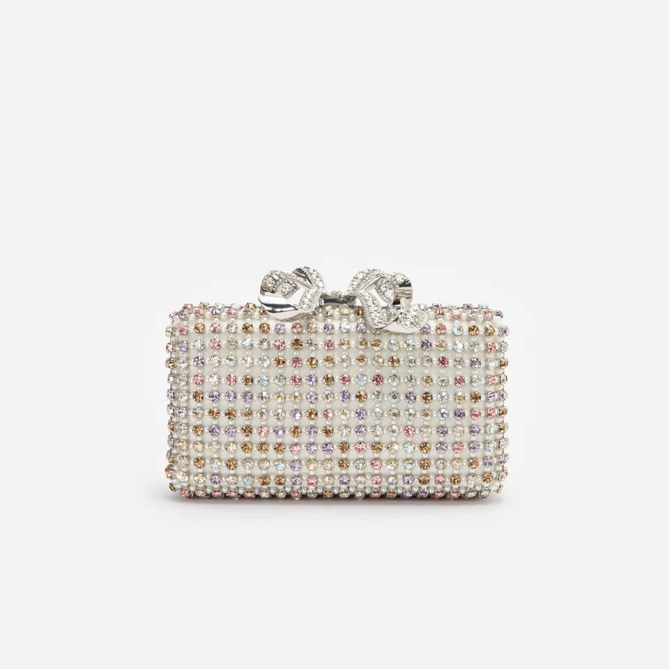 Self Portrait Multi Crystal Clutch Tasche Kristall Bunt