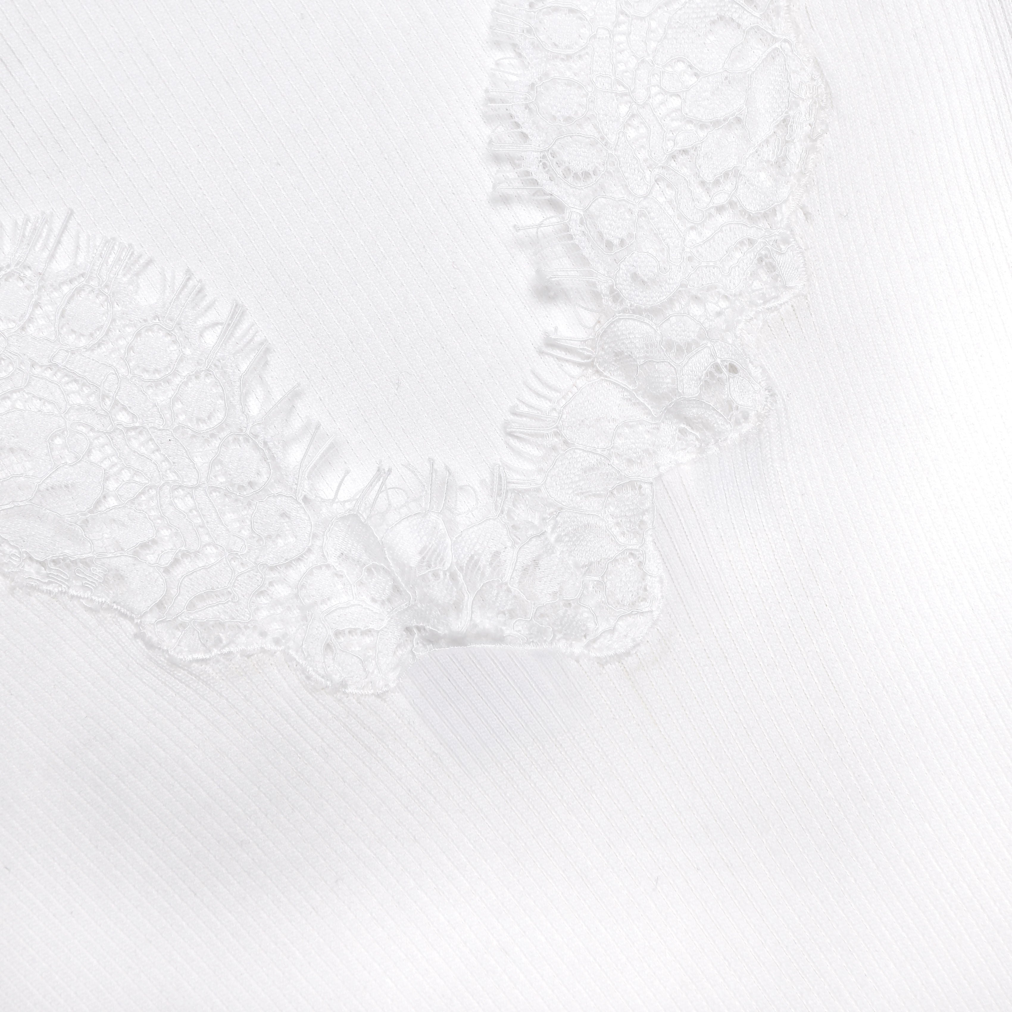 Self Portrait White Lace Trim Knit Bodysuit Body weiß Spitze