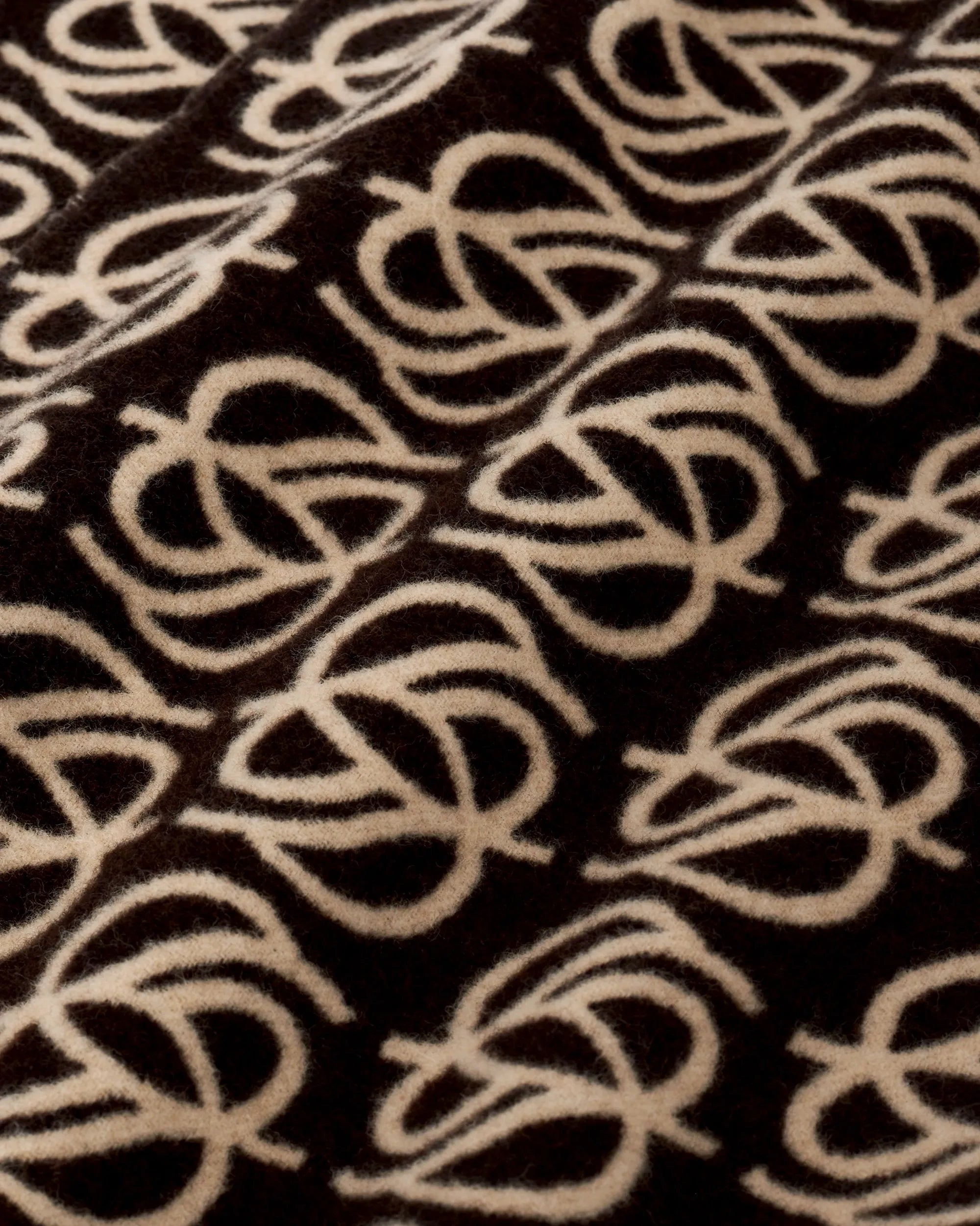 Drôle De Monsieur Monogramme Wollschal dunkelbraun