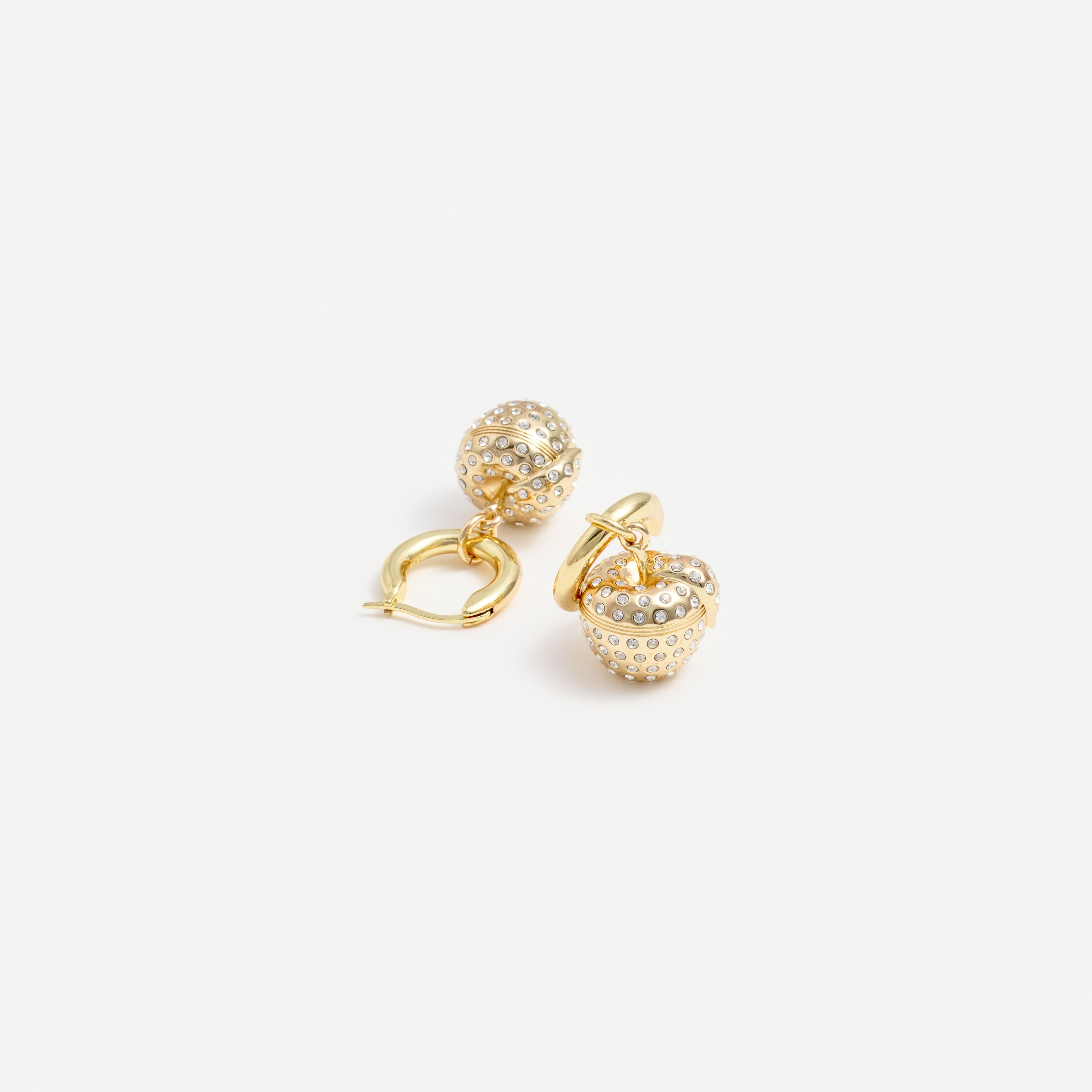 Self Portrait Apple Hoop Ohrringe Gold Kristall One Size