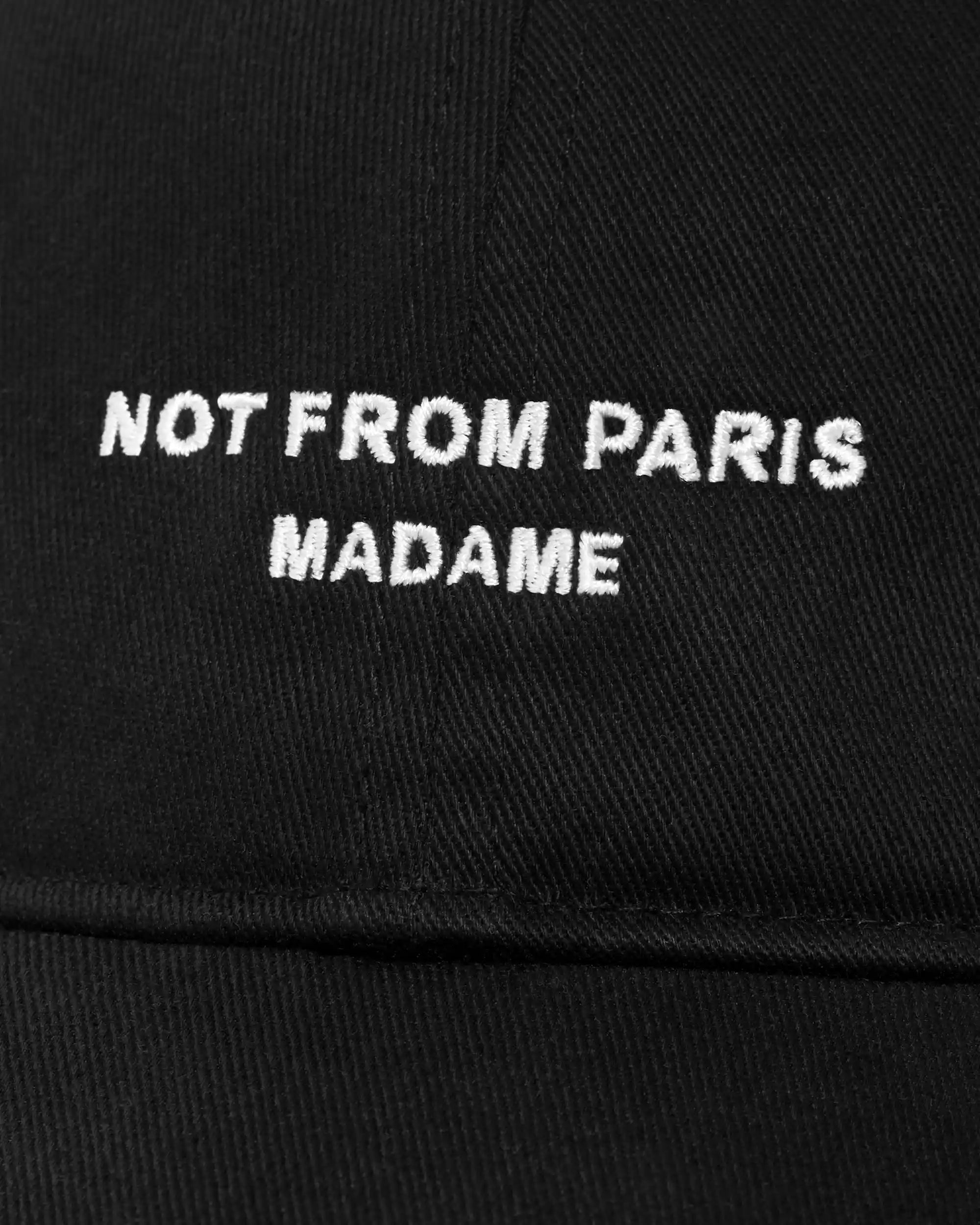 Drôle De Monsieur Slogan Cap Schwarz Baumwolle 6-Panel