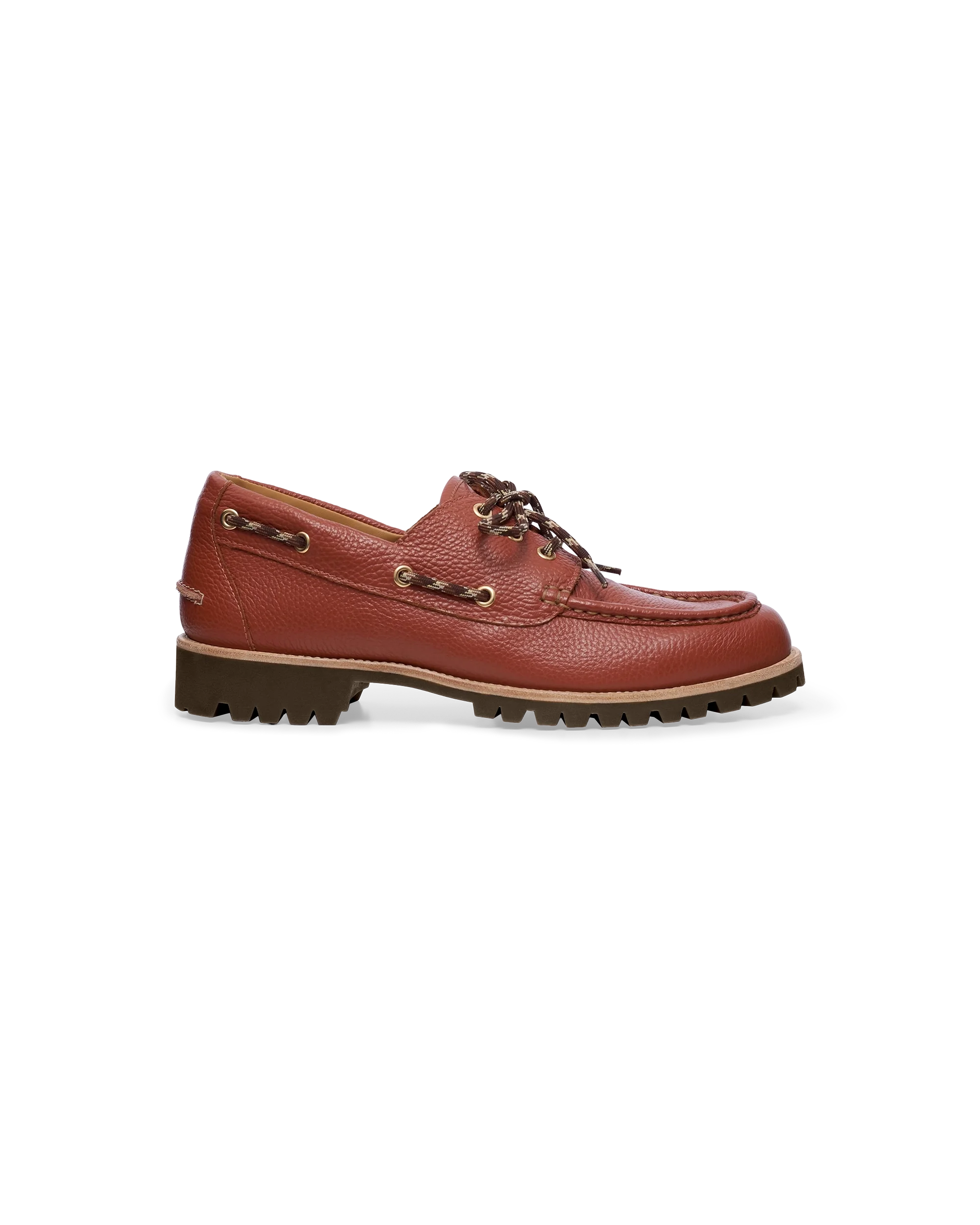 Drôle De Monsieur Chaussure Bateau Bootsschuh Braun Leder