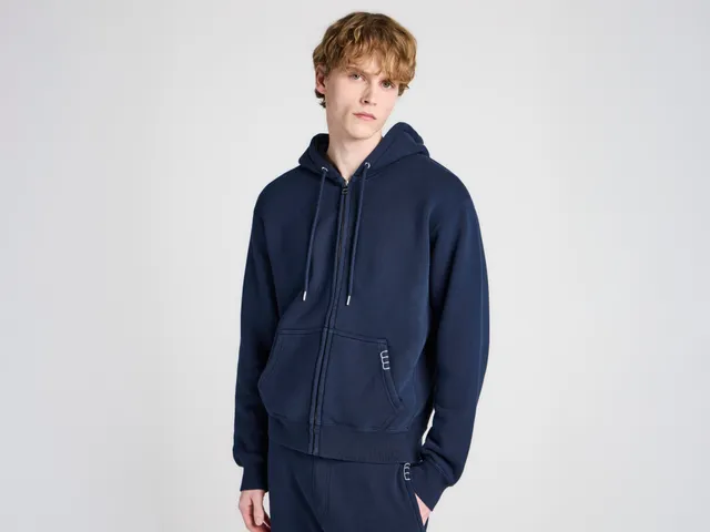 J.W.Anderson Front Zip Hoodie Navy Kapuzenjacke Herren