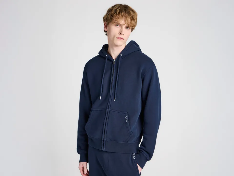 J.W.Anderson Front Zip Hoodie Navy Kapuzenjacke Herren