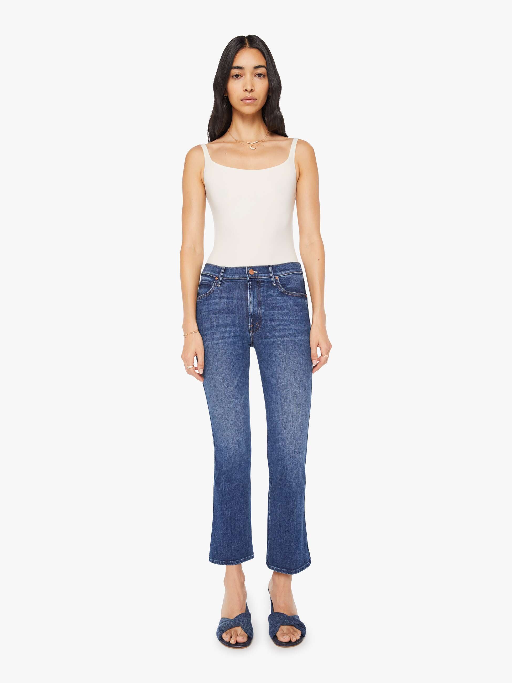 Mother Denim Smokin Double Flood Jeans Start Your Engines
