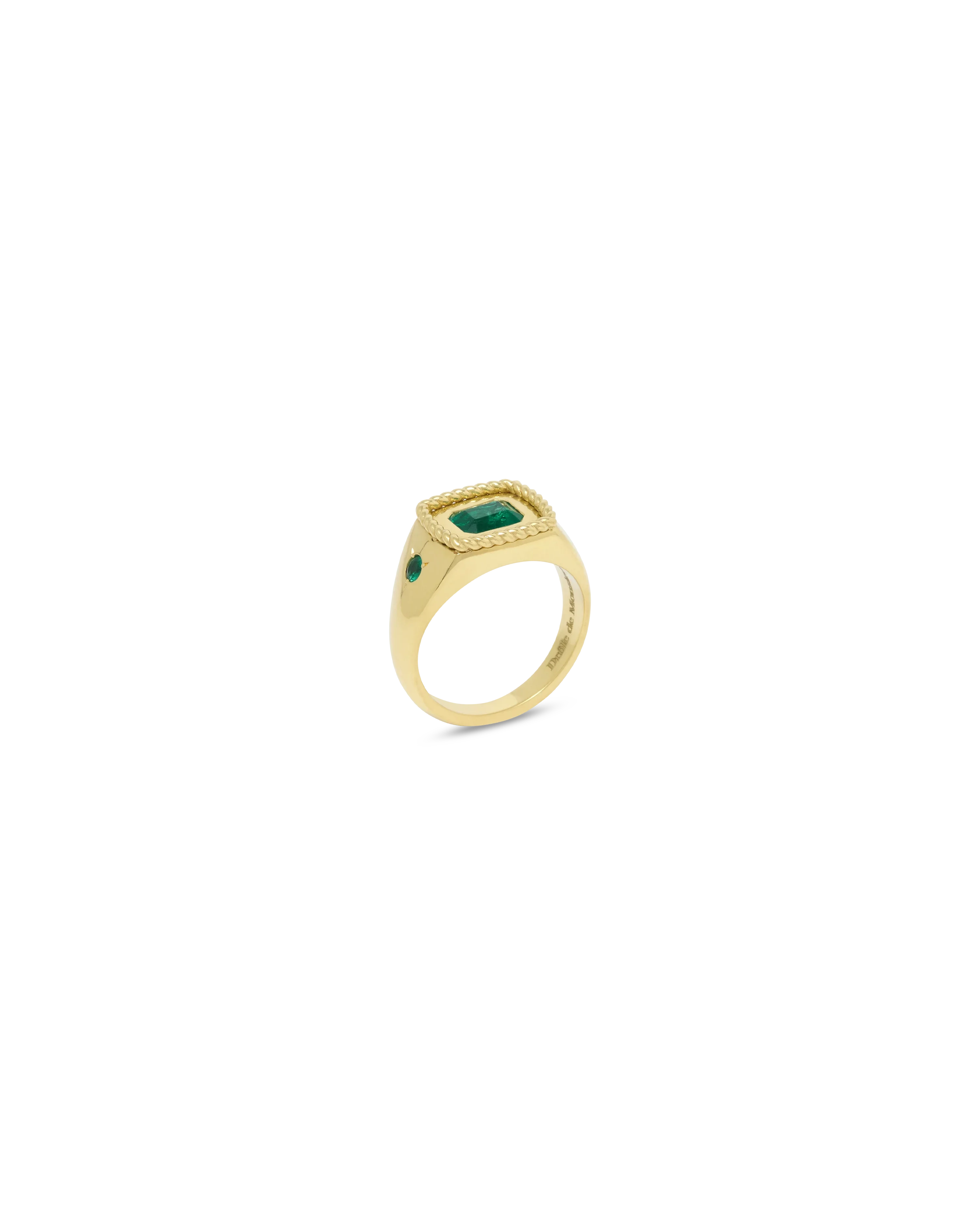 Drôle De Monsieur Bague Emeraude Ring Gold Smaragd Gr. 58