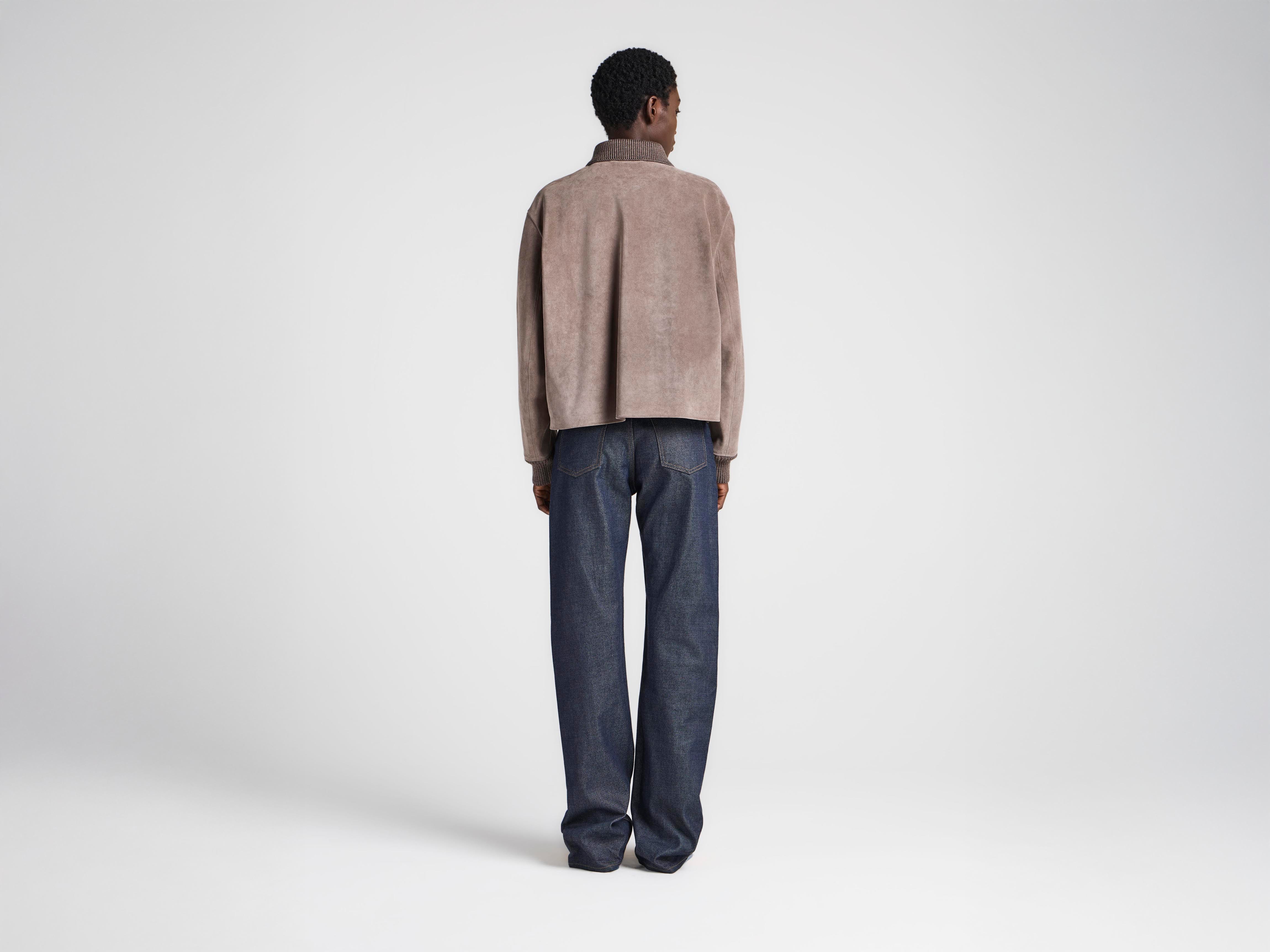 J.W.Anderson Suede Jacke Damen Mausgrau Wildleder