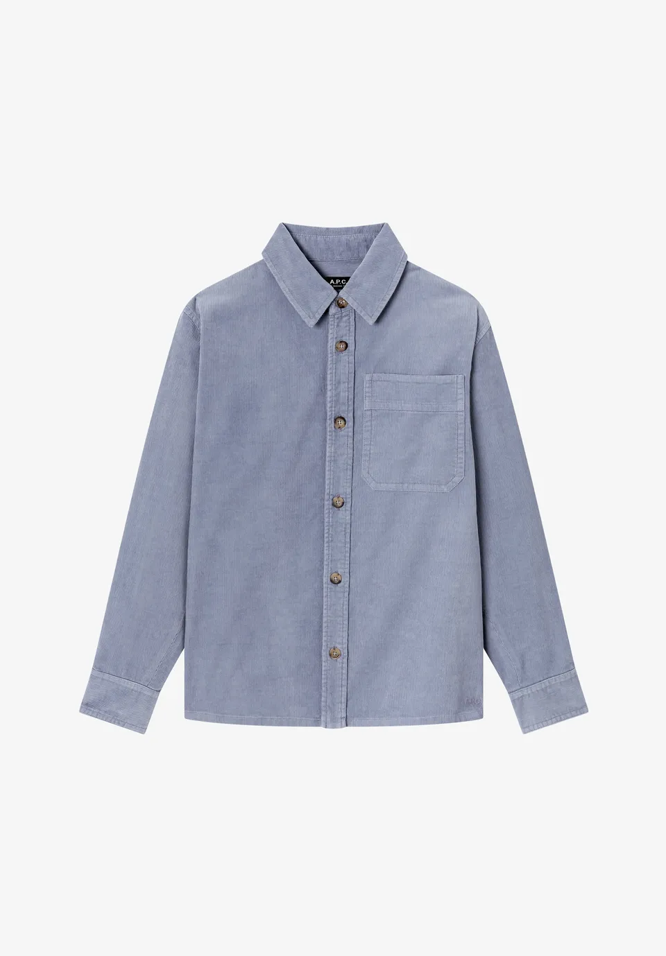 A.P.C. Overshirt Stone-washed Cord Überhemd L weit