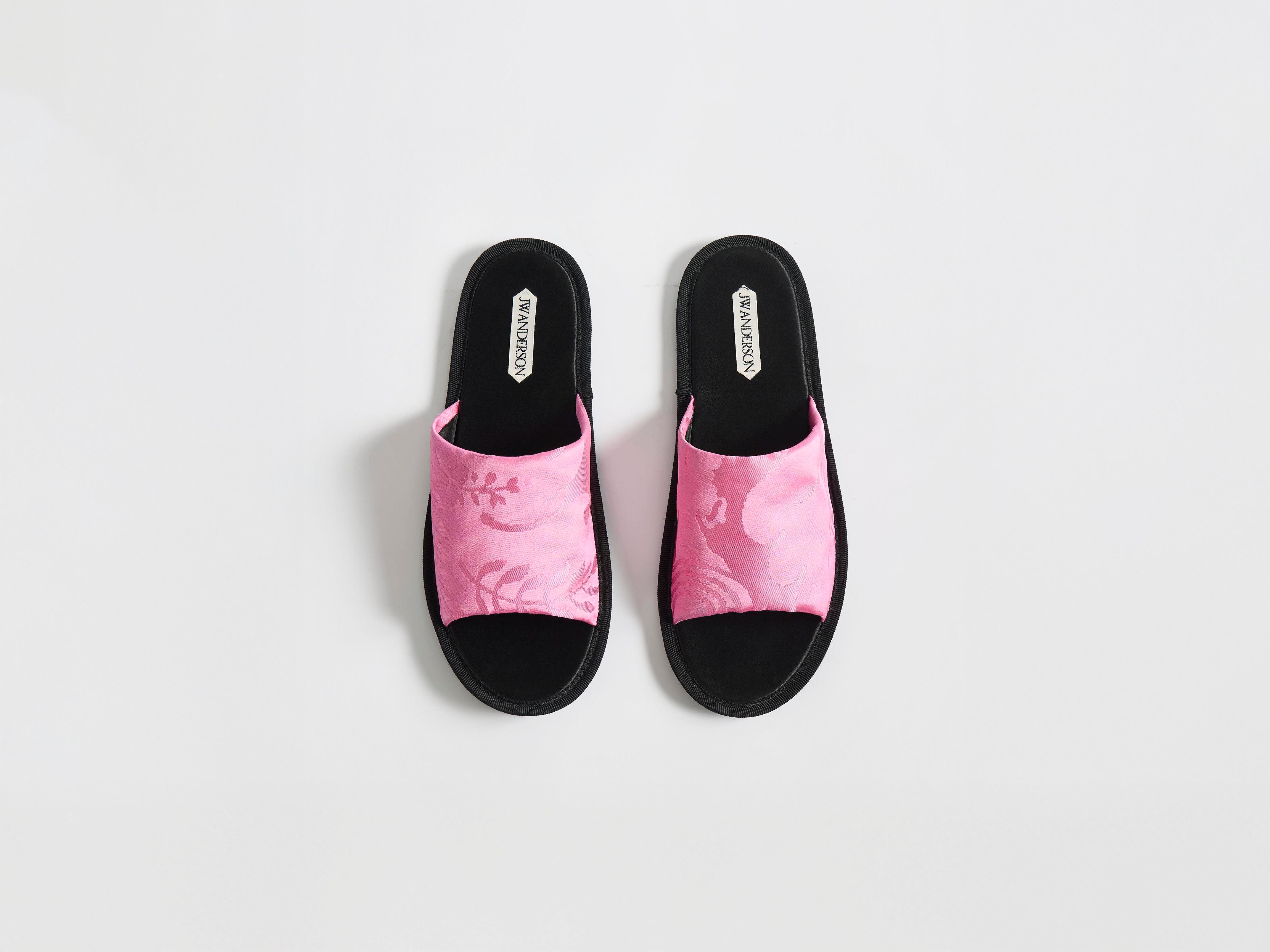 J.W.Anderson Open Toe Slides Pantoletten Camellia Rosa