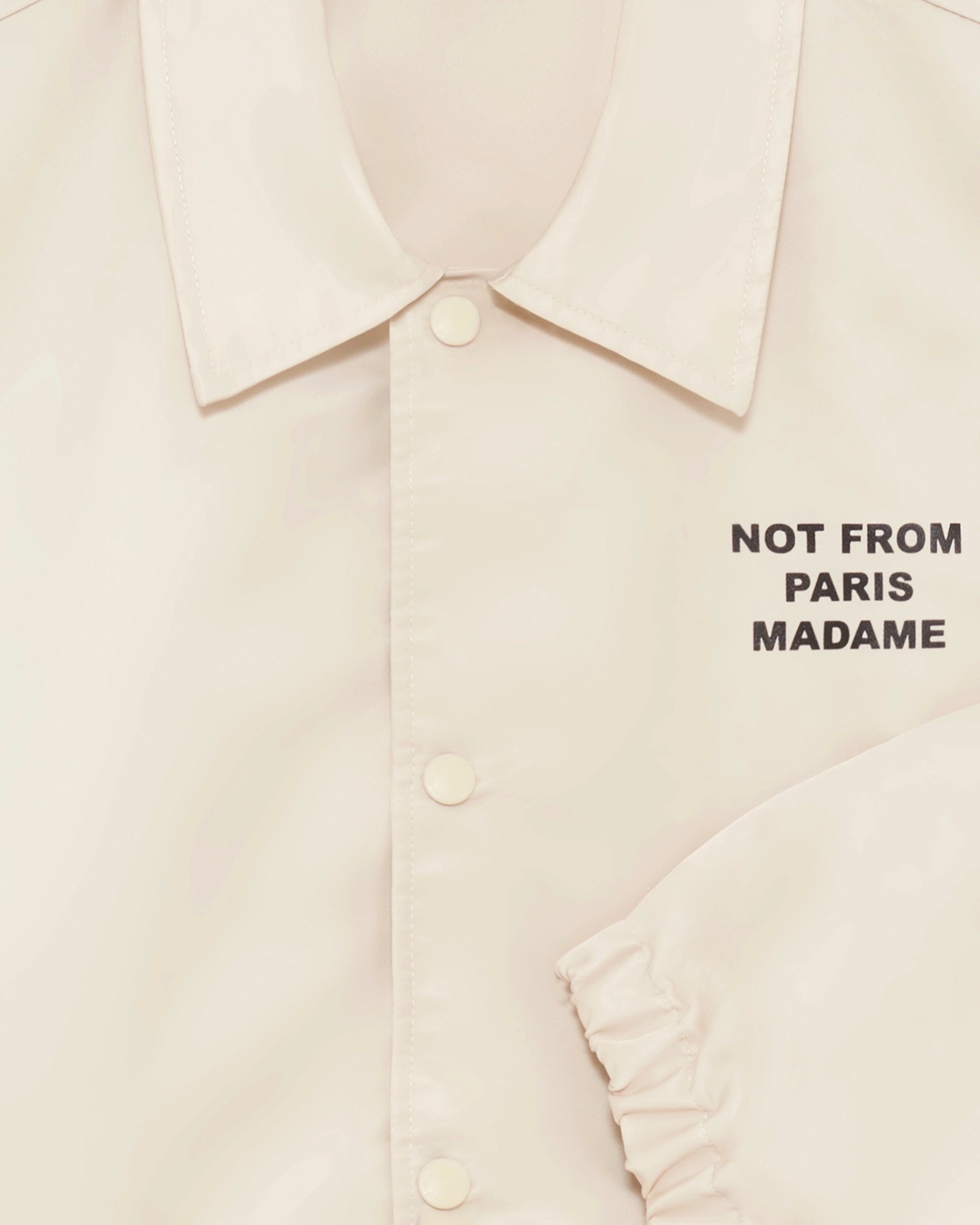 Drôle De Monsieur La Veste Slogan Jacke beige Nylon