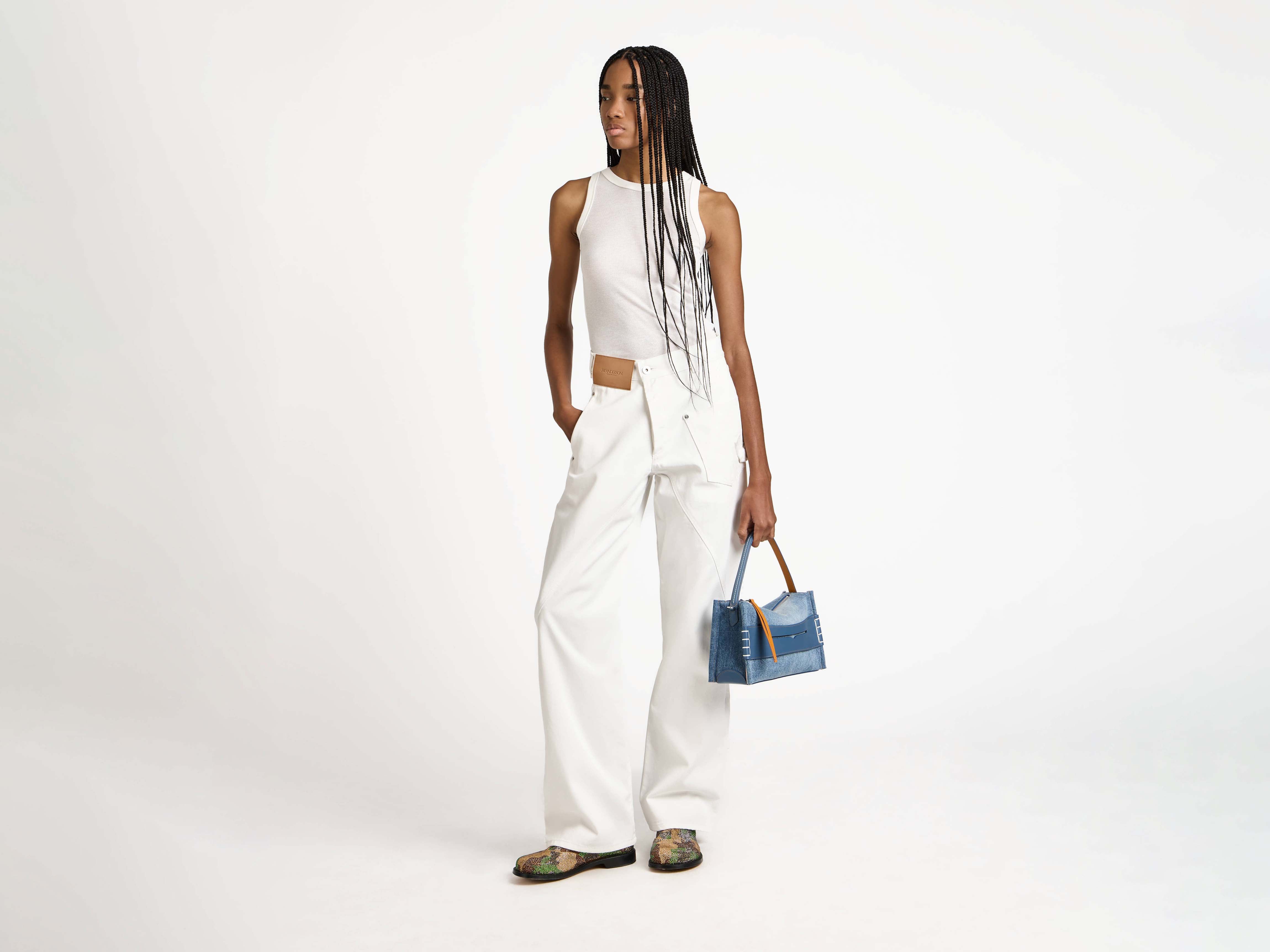J.W.Anderson Twisted Workwear Jeans Off White Damen Denim