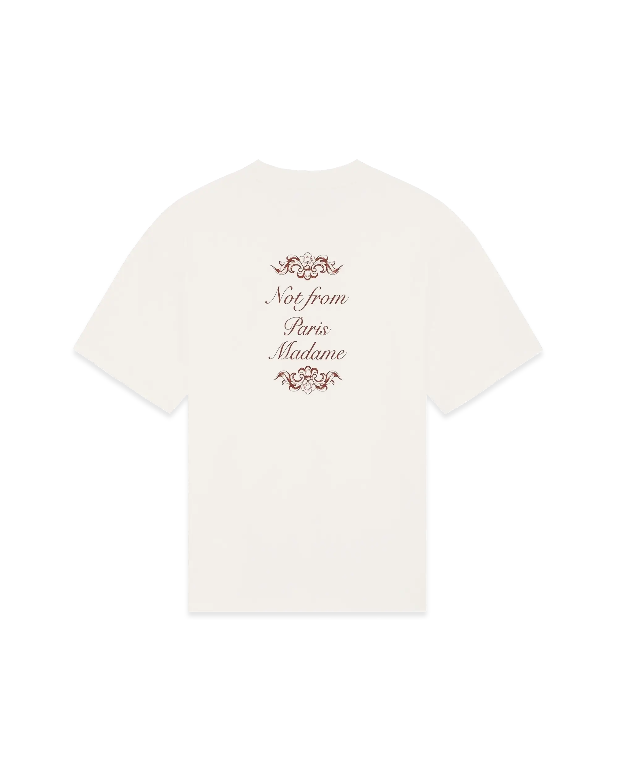 Drôle De Monsieur Slogan Ornements T-Shirt écru Baumwolle