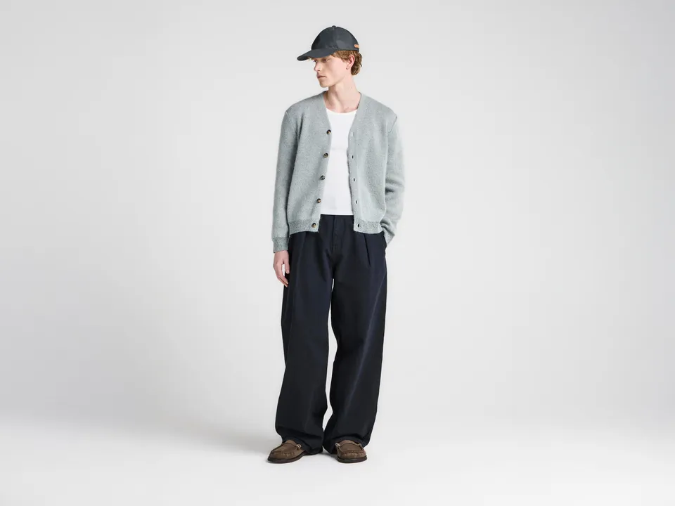 J.W.Anderson Knitwear Mohair Cardigan Herren Hellgrau