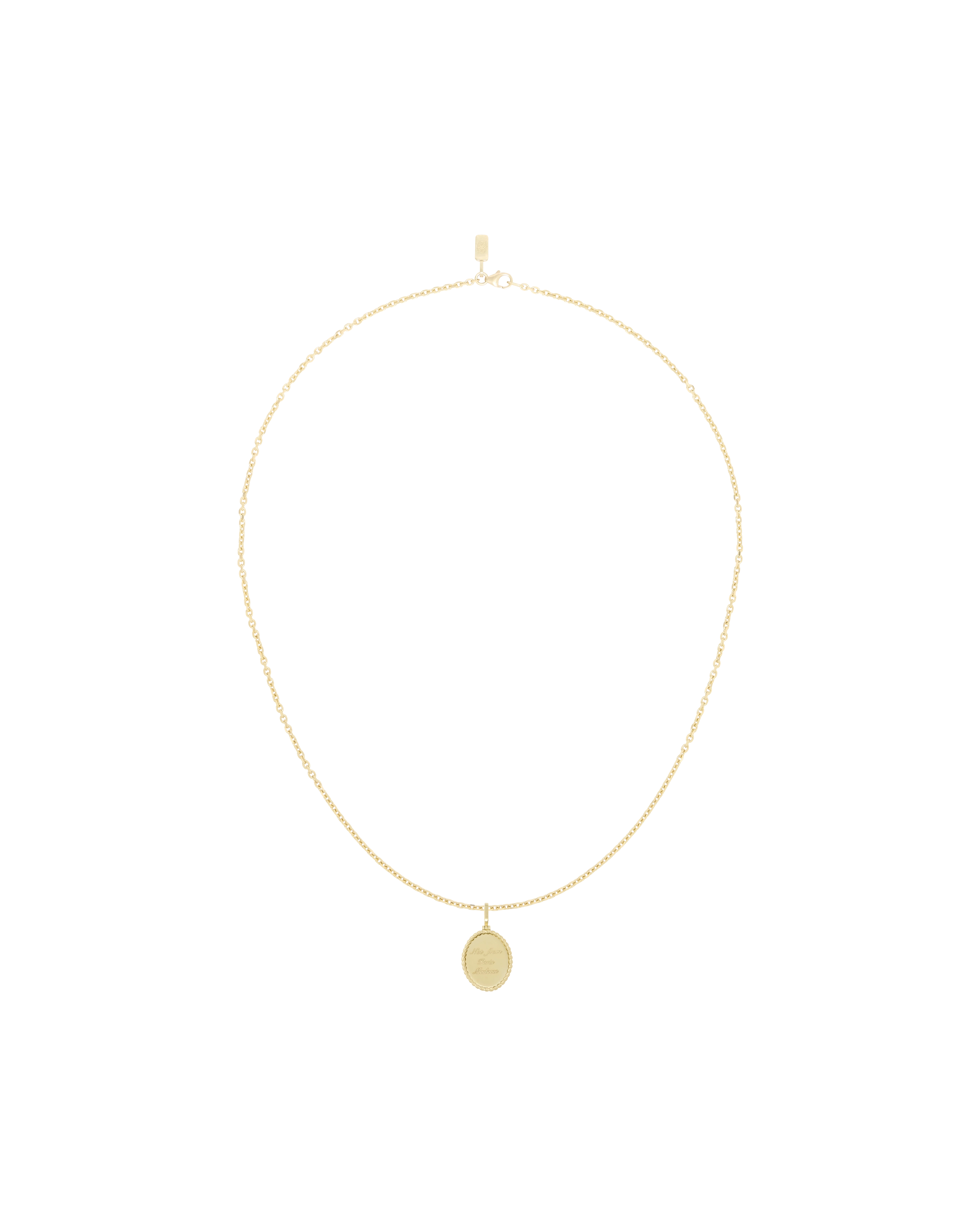 Drôle De Monsieur Pendentif Slogan Anhänger Gold 18 Karat