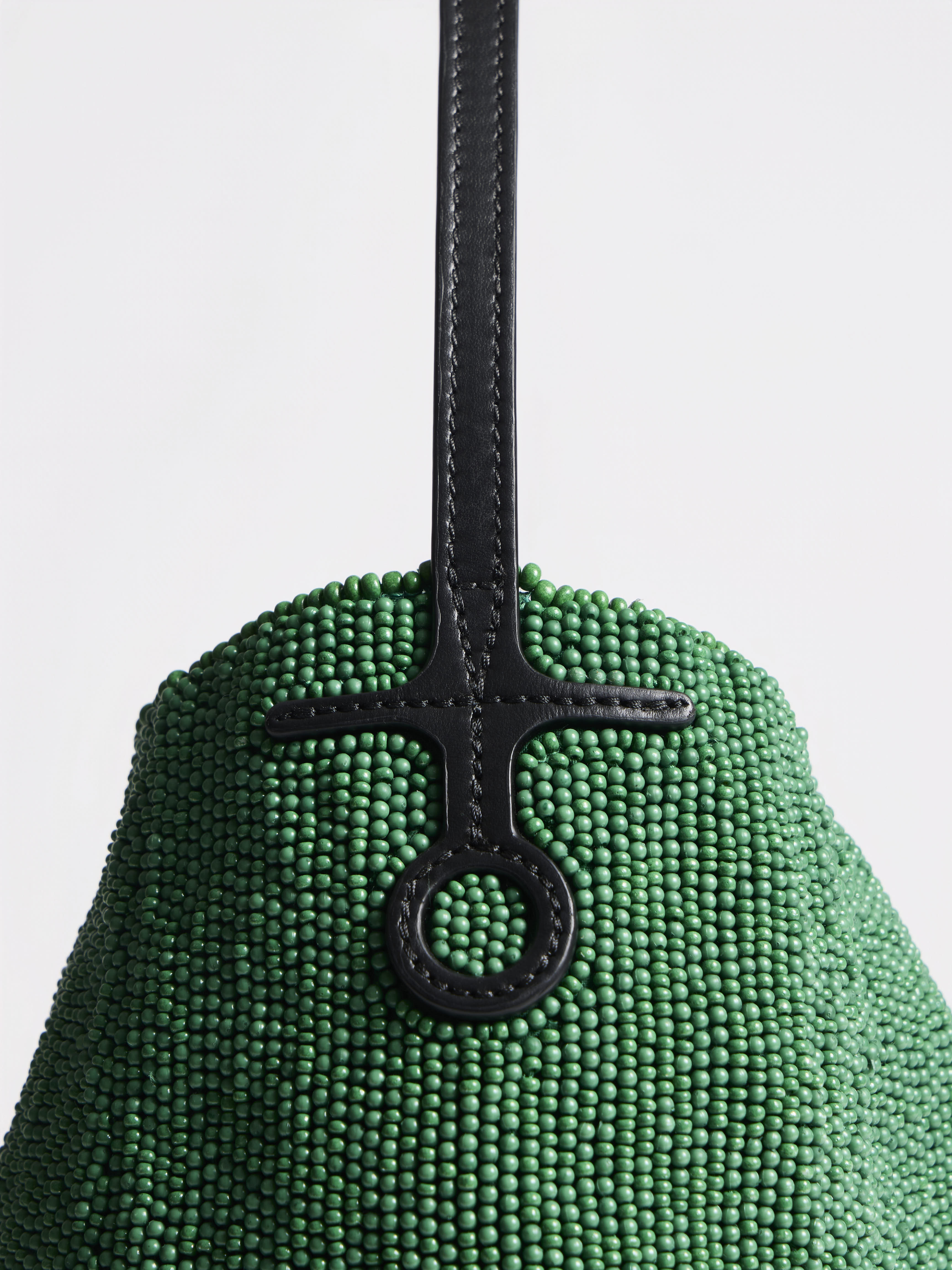 J.W. Anderson Bulb Bag Small Grün Perlen Lederhenkel