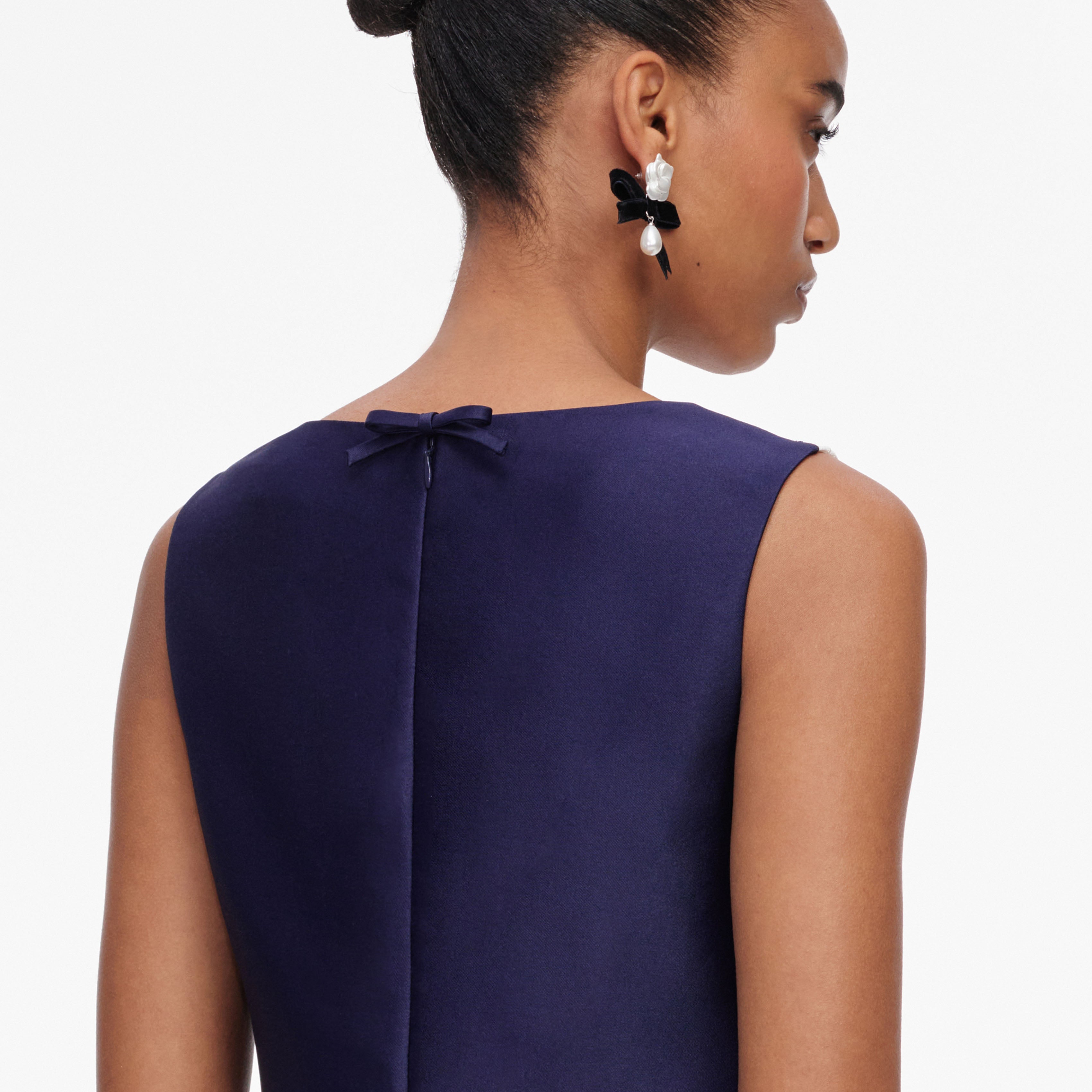 Self Portrait Dresses Taffeta Lace Minikleid Navy Spitze