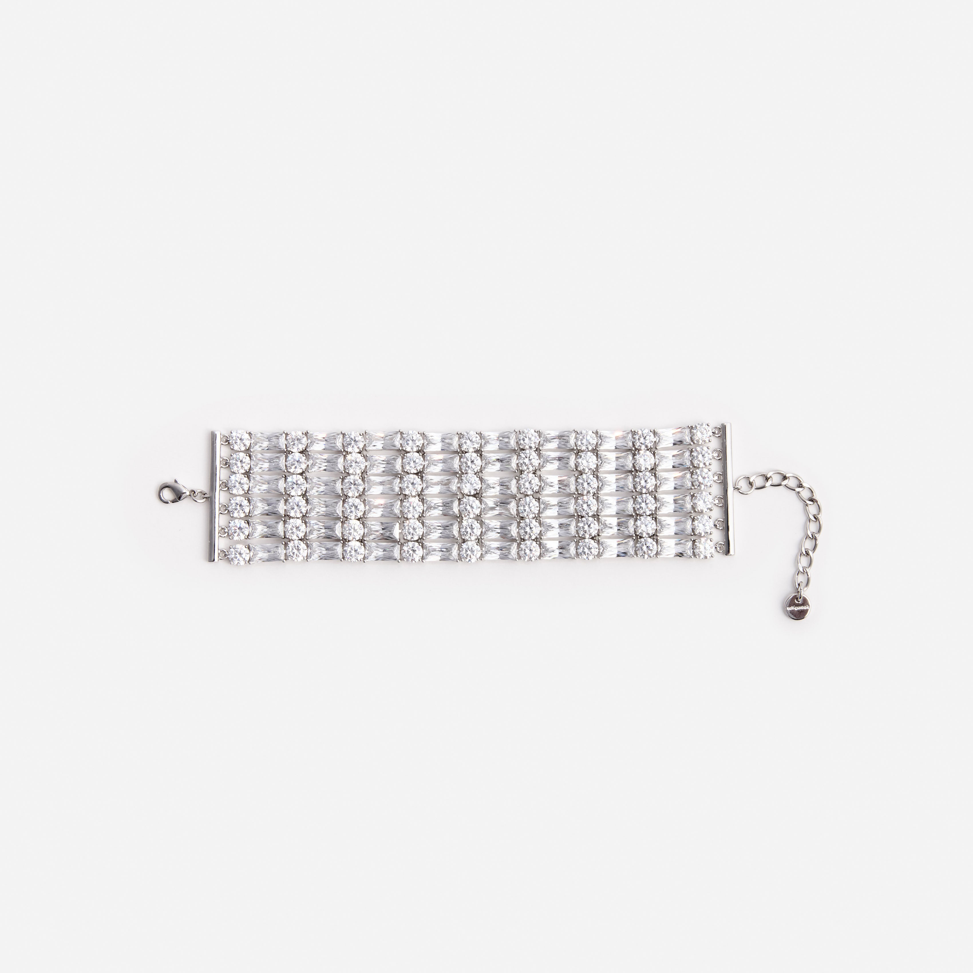 Self Portrait Silver Crystal Bracelet Armband Silber Kristall