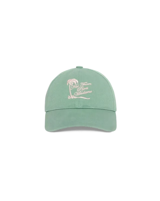 Drôle De Monsieur Slogan Palmiers Cap Wassergreen Baumwolle
