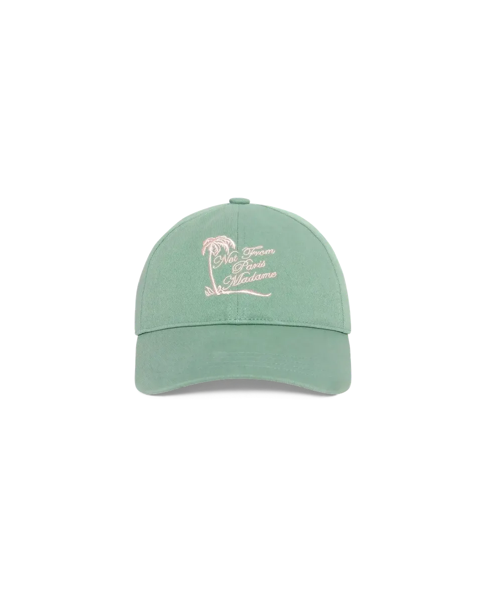 Drôle De Monsieur Slogan Palmiers Cap Wassergreen Baumwolle