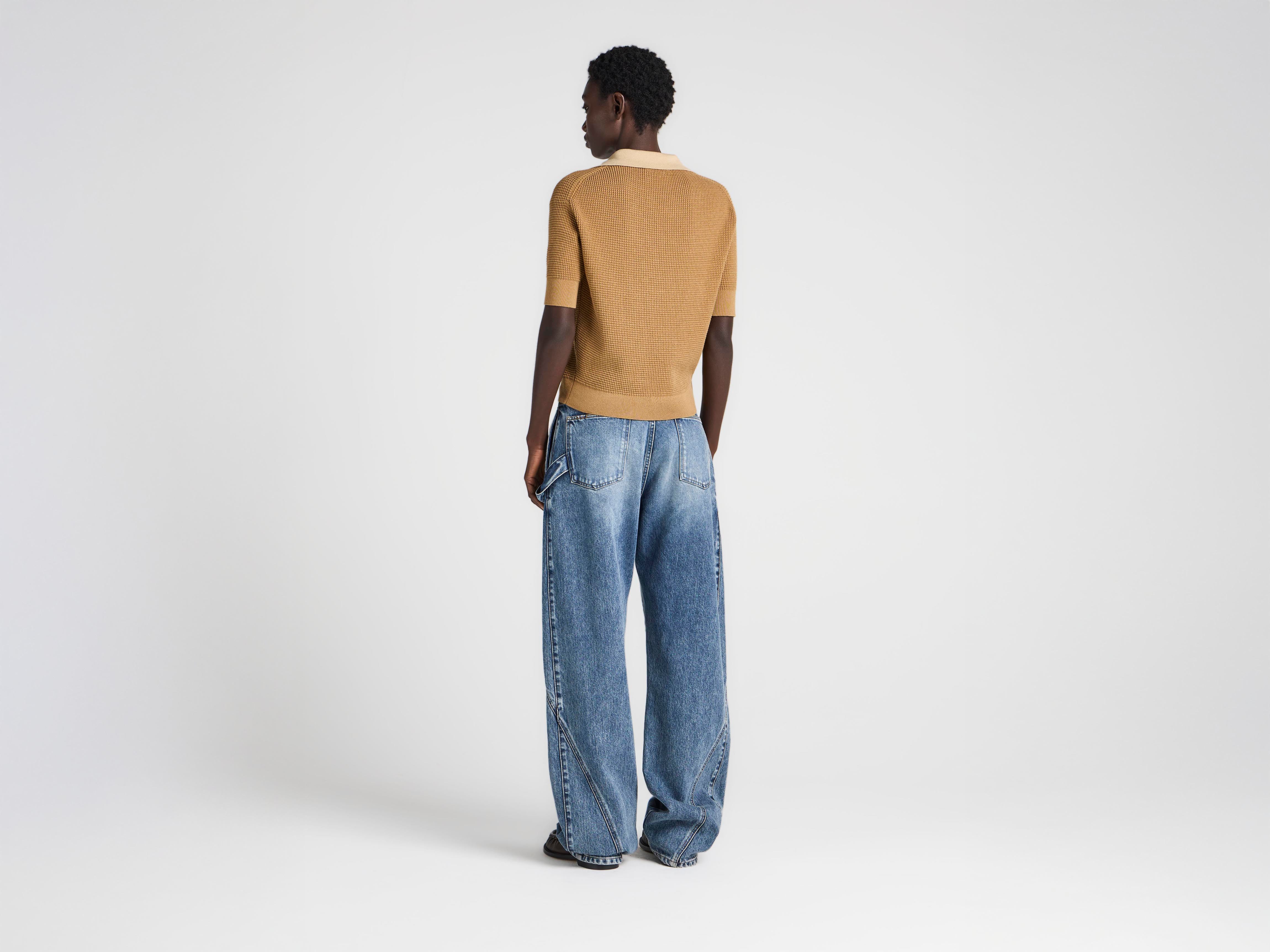 J.W.Anderson Knitted Polo Strickpolo Damen Butterscotch Waffle