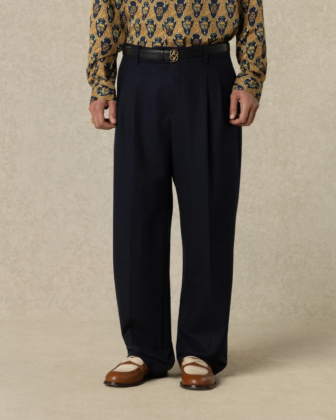 Drôle De Monsieur Golfer Flannel Pants Stoffhose Navy