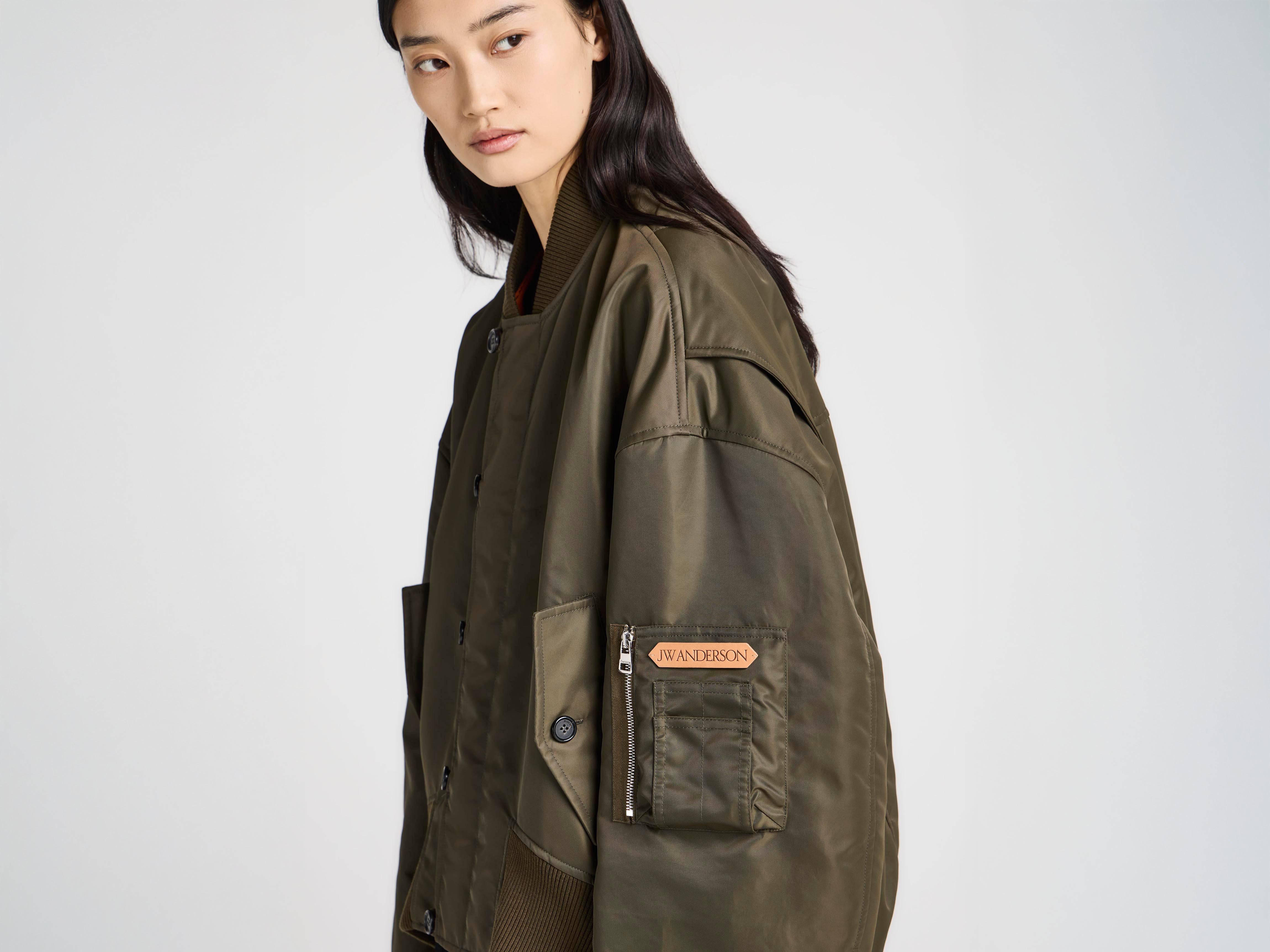 J.W.Anderson Bomberjacke Military Green Damen Nylon