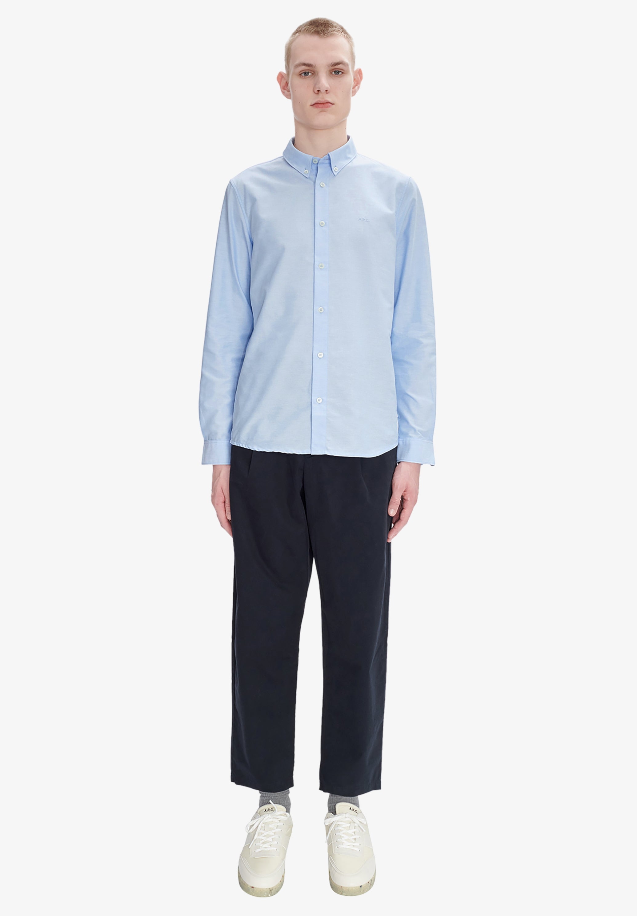 A.P.C. Greg Hemd Bio-Baumwolle Knopfkragen