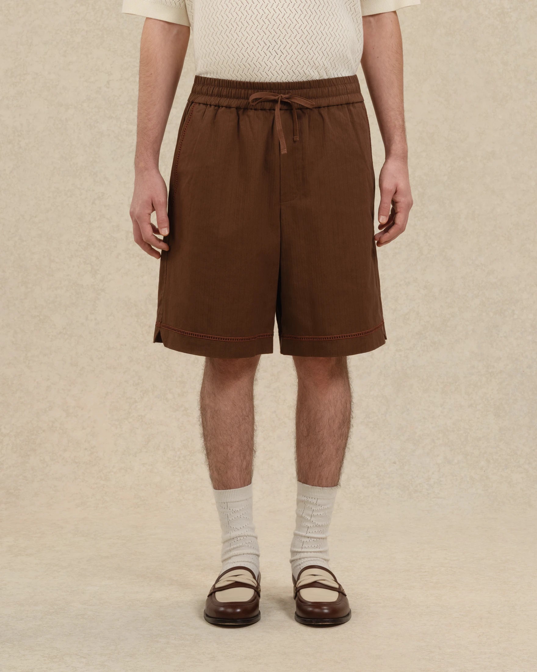 Drôle De Monsieur Short Elastiqué Jour Echelle Shorts braun Baumwolle