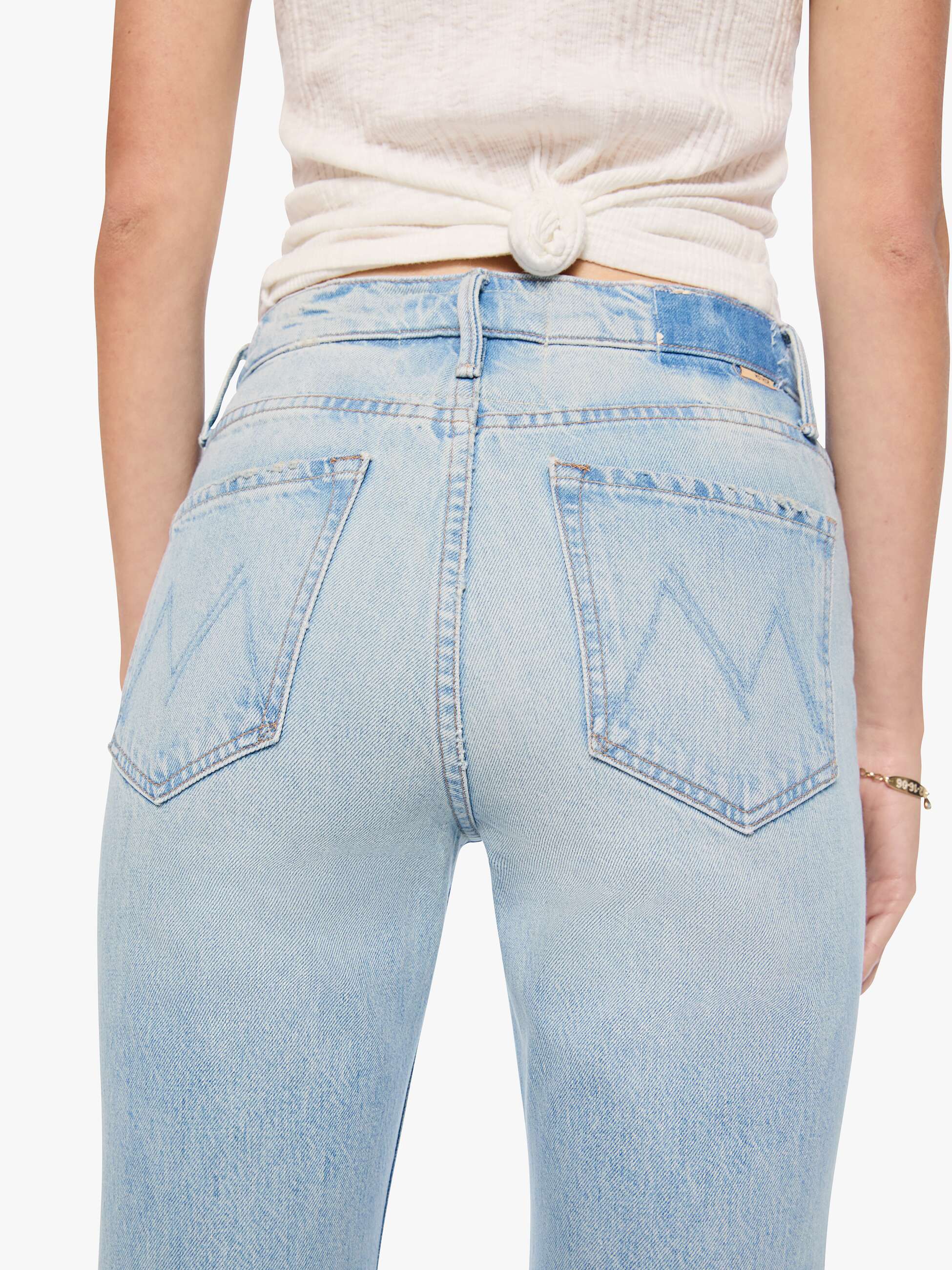 Mother The Seamed Doozy Heel Jeans Out Of This World Hellblau