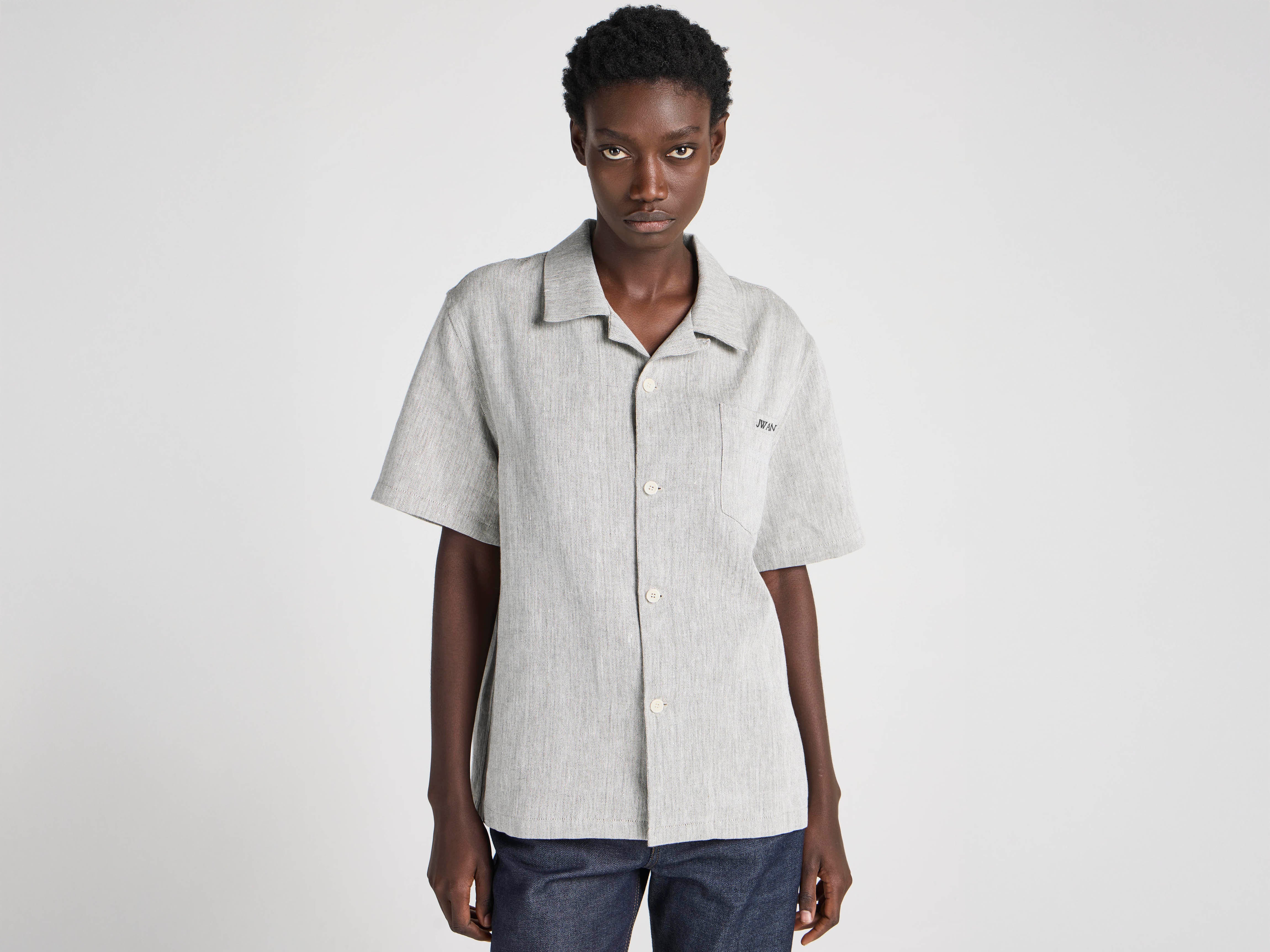 J.W.Anderson x Guinness Linen Hemd clay Camp-Kragen
