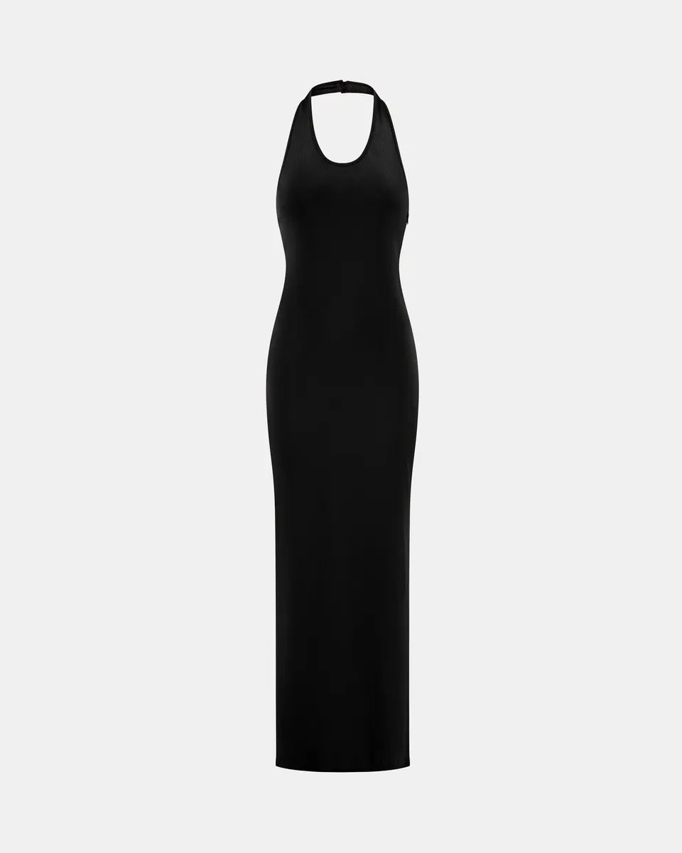 La Galpa for Noda Aziza Kleid Schwarz Viskose