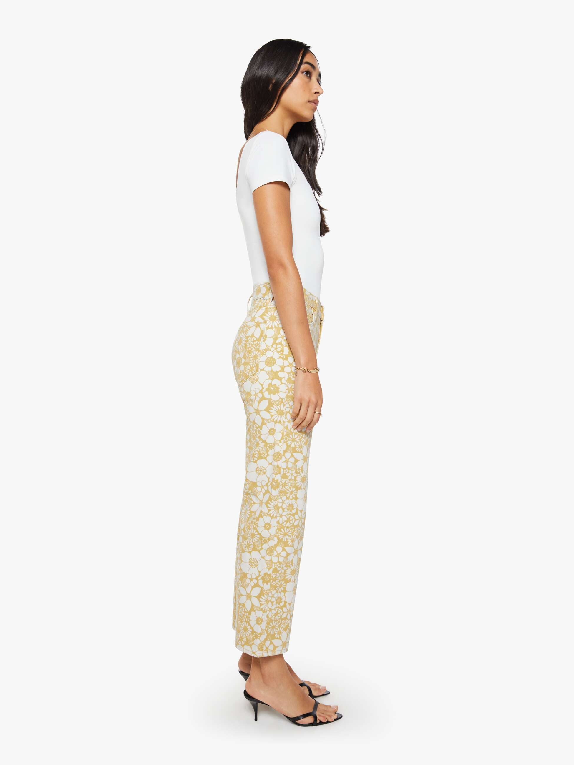 Mother Denim The Mid Rise Rambler Zip Ankle Jeans Floral