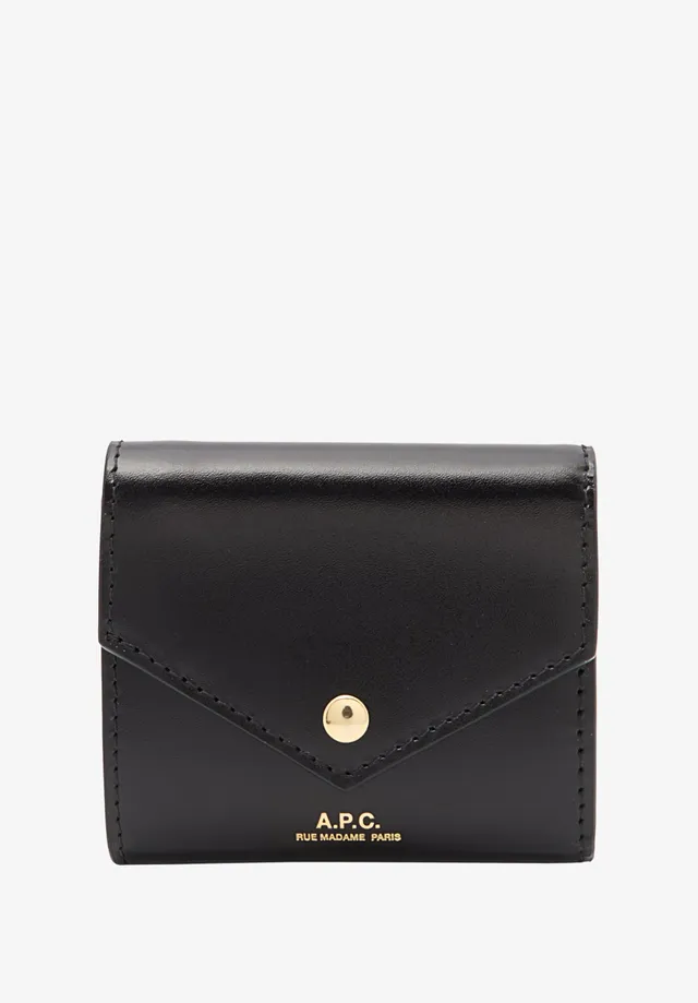 A.P.C. Enveloppe Portemonnaie Leder TU Druckknopf