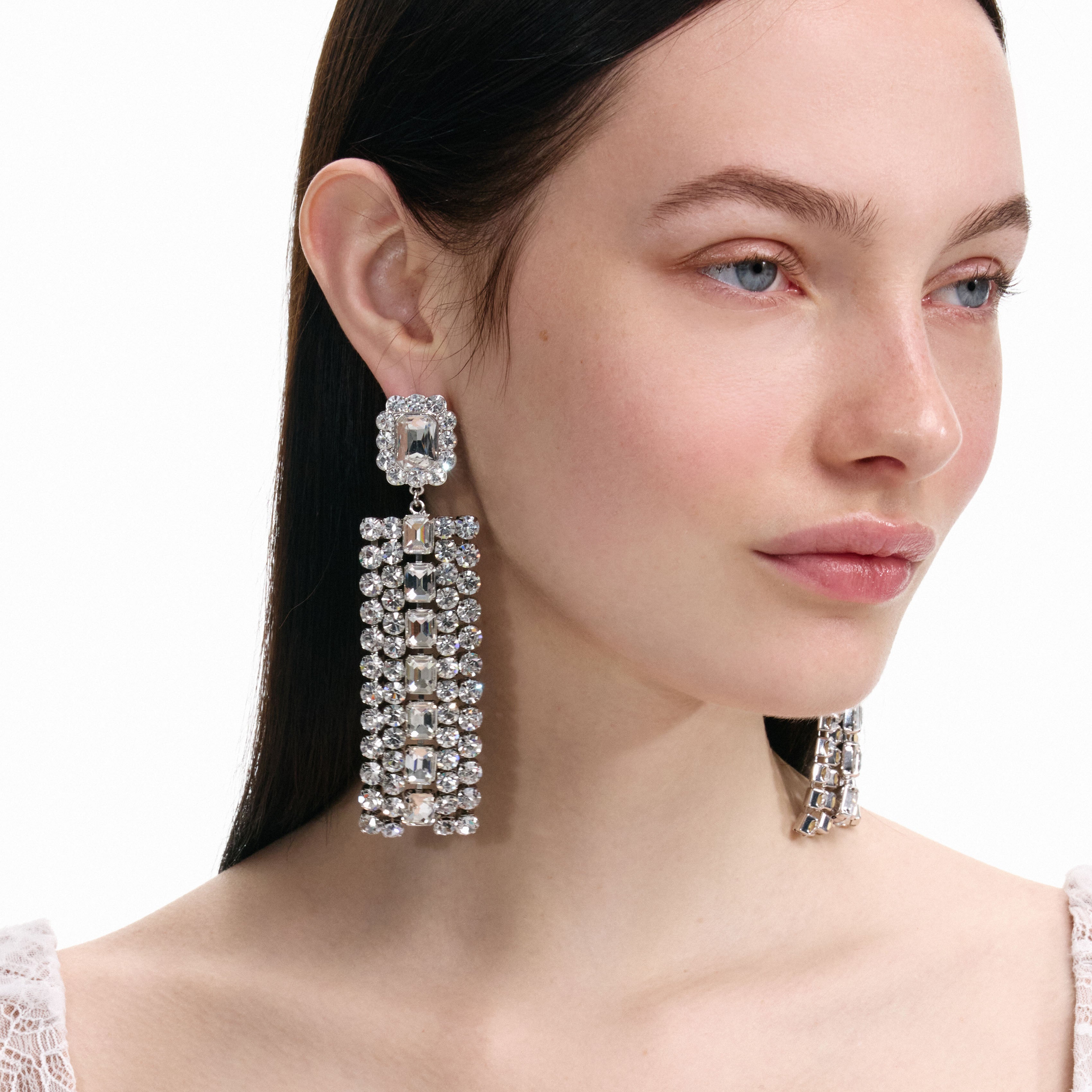 Self Portrait Tropfen Ohrringe Kristall Multi Diamante