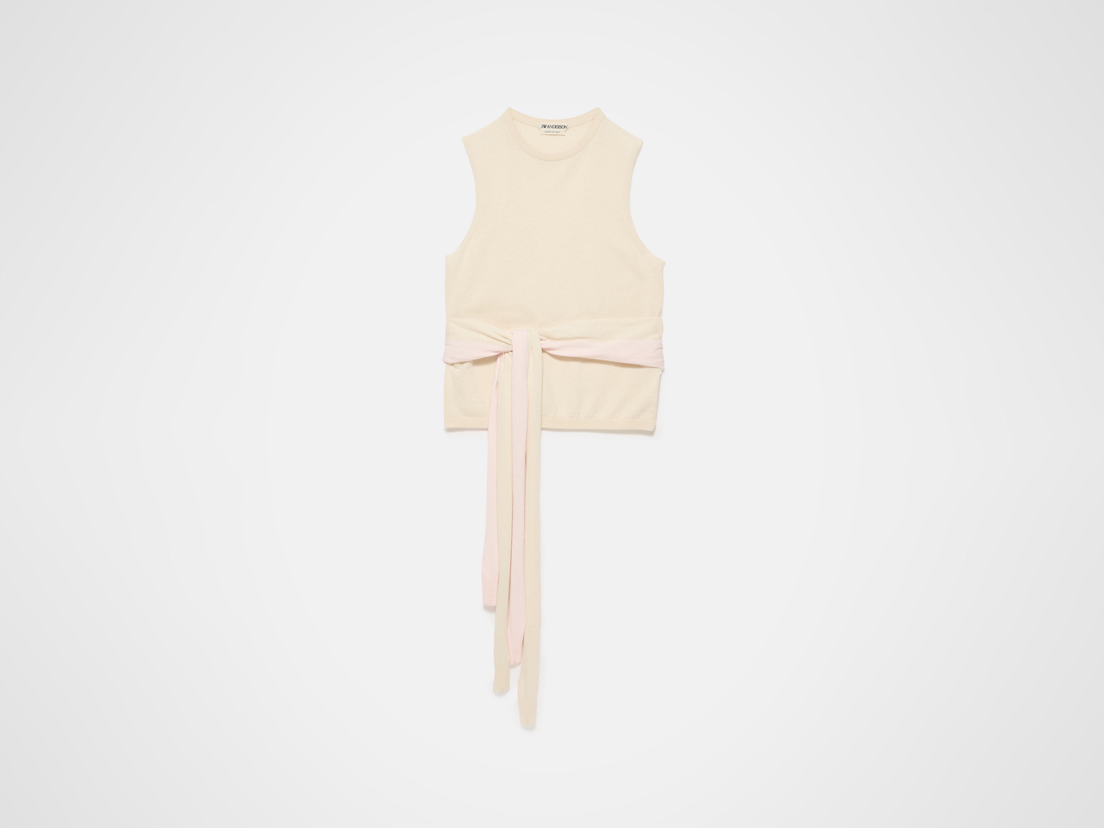 J.W.Anderson Tank Top Damen Ivory Schleife KW1455YN0459