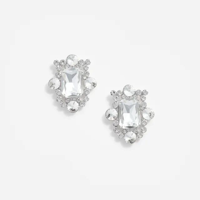 Self Portrait Silver Crystal Cluster Ohrringe Silber