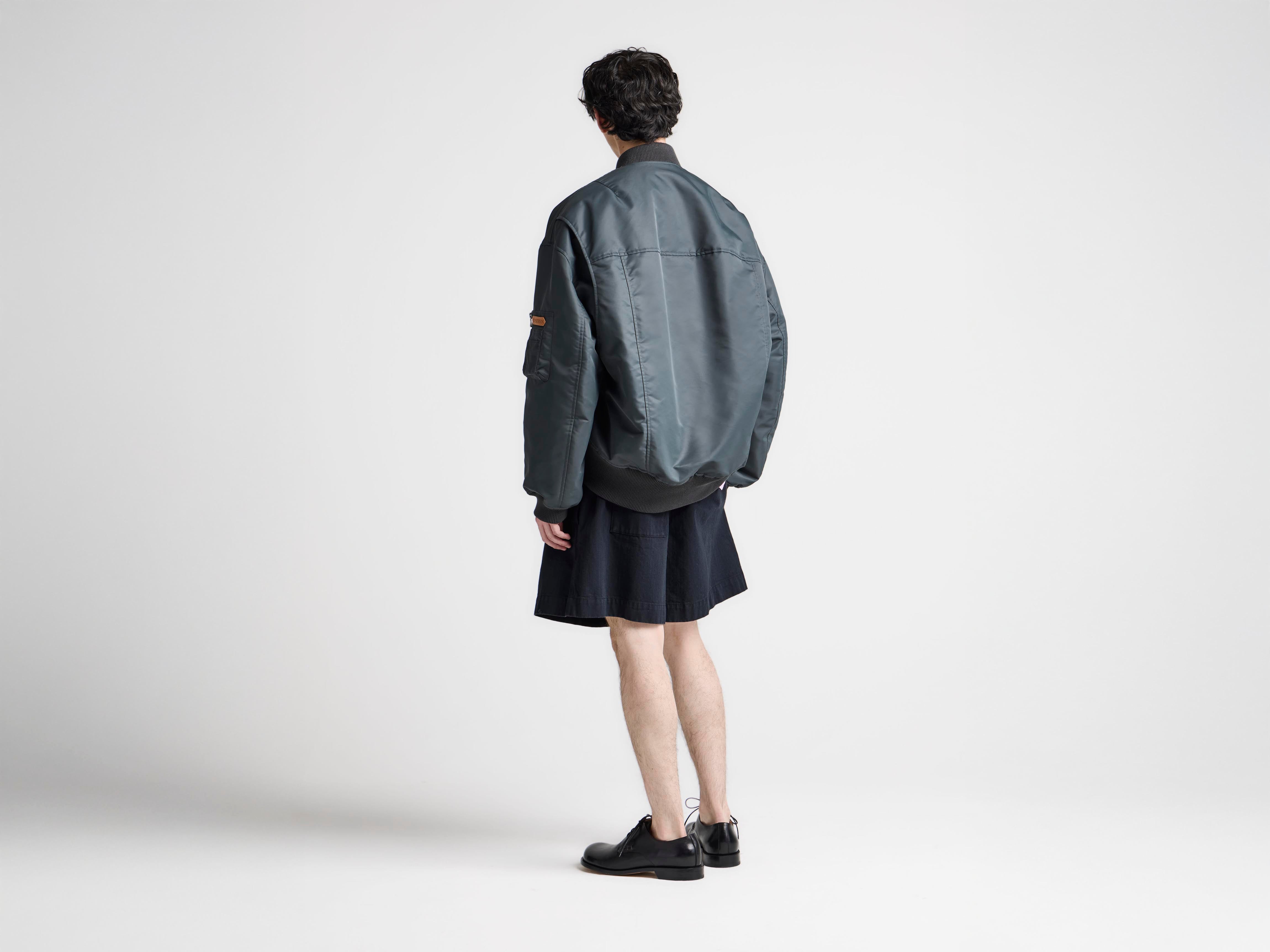 J.W.Anderson Bomberjacke Oversized Nylon Dunkelgrau Herren