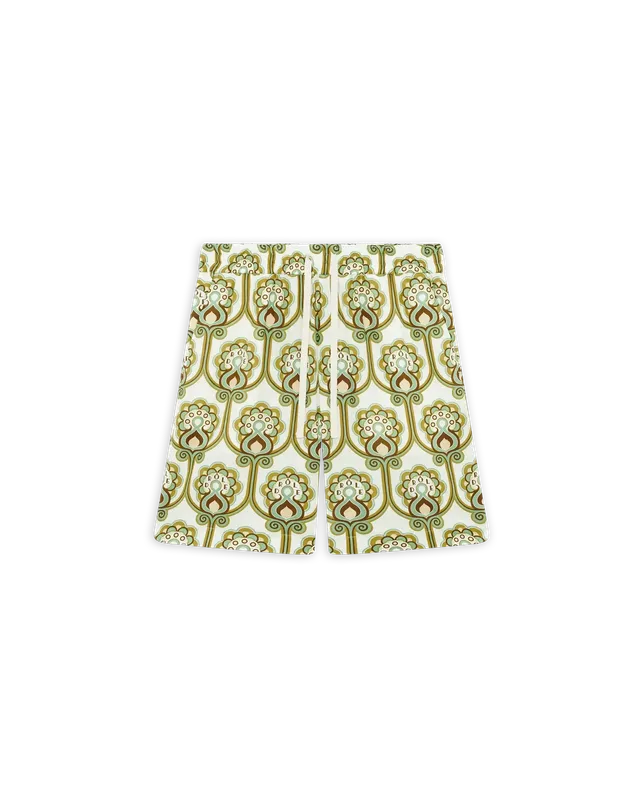 Drôle De Monsieur Short Tapisserie Florale Shorts Grün Leinen