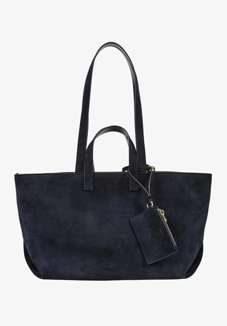 A.P.C. Drummer Tasche Wildleder Glattleder Blau TU