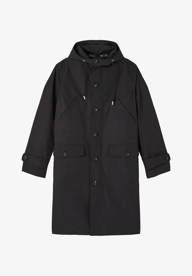 A.P.C. schwarzer Parka Größe M Wolle wasserabweisend