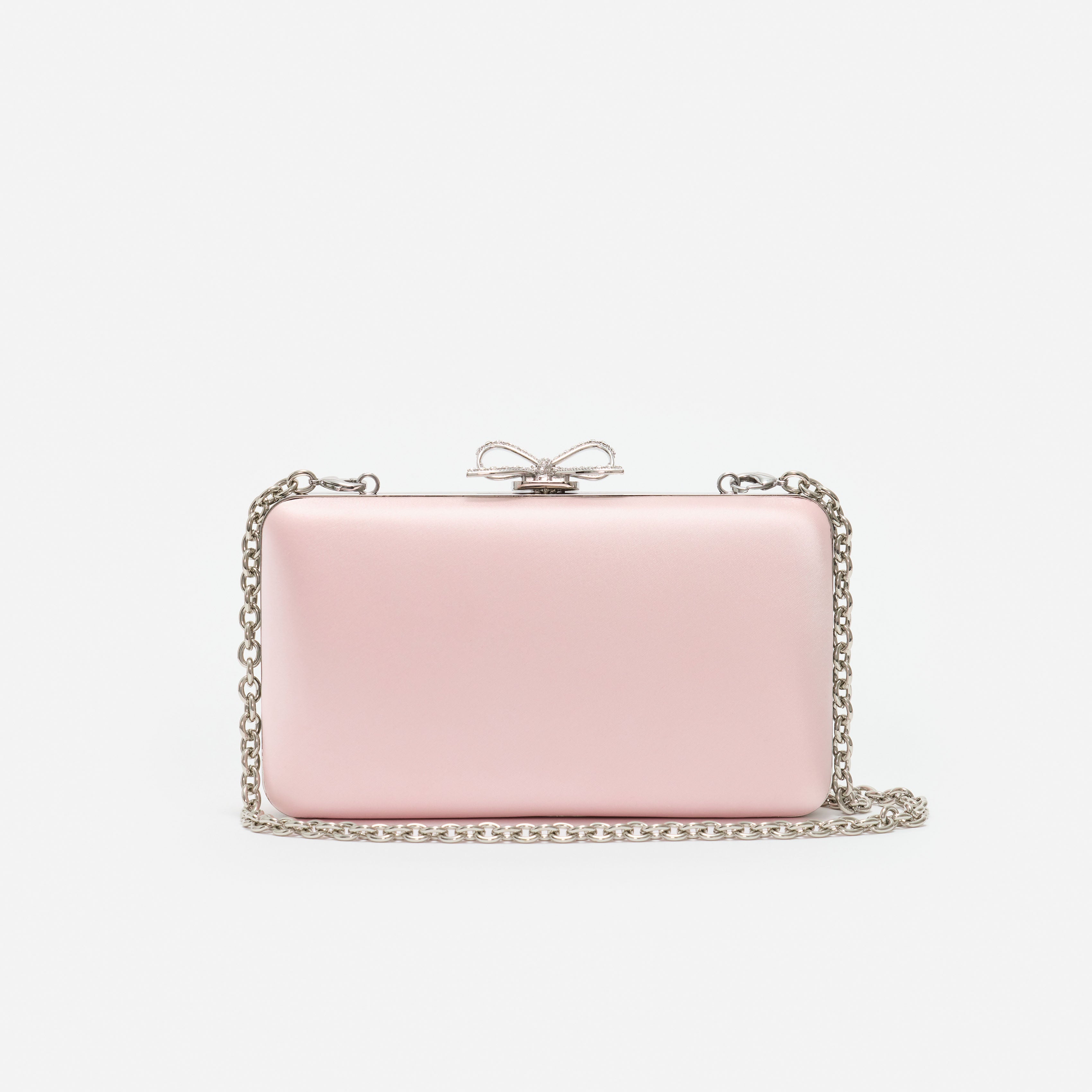 Self Portrait Satin Clutch Rosa Schleife Einheitsgröße