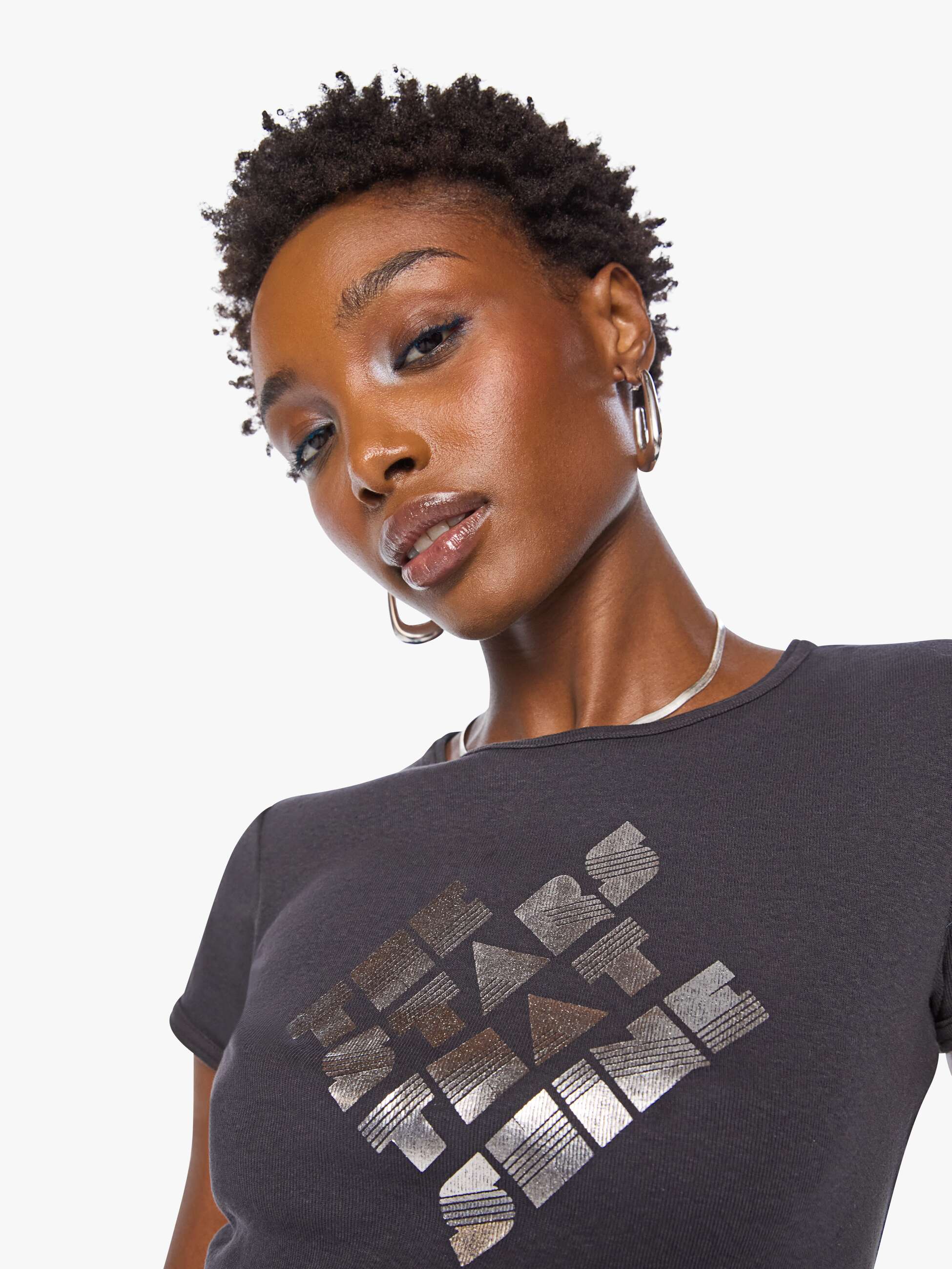 Mother The Itty Bitty Ringer T-Shirt Schwarz Dazzle Me